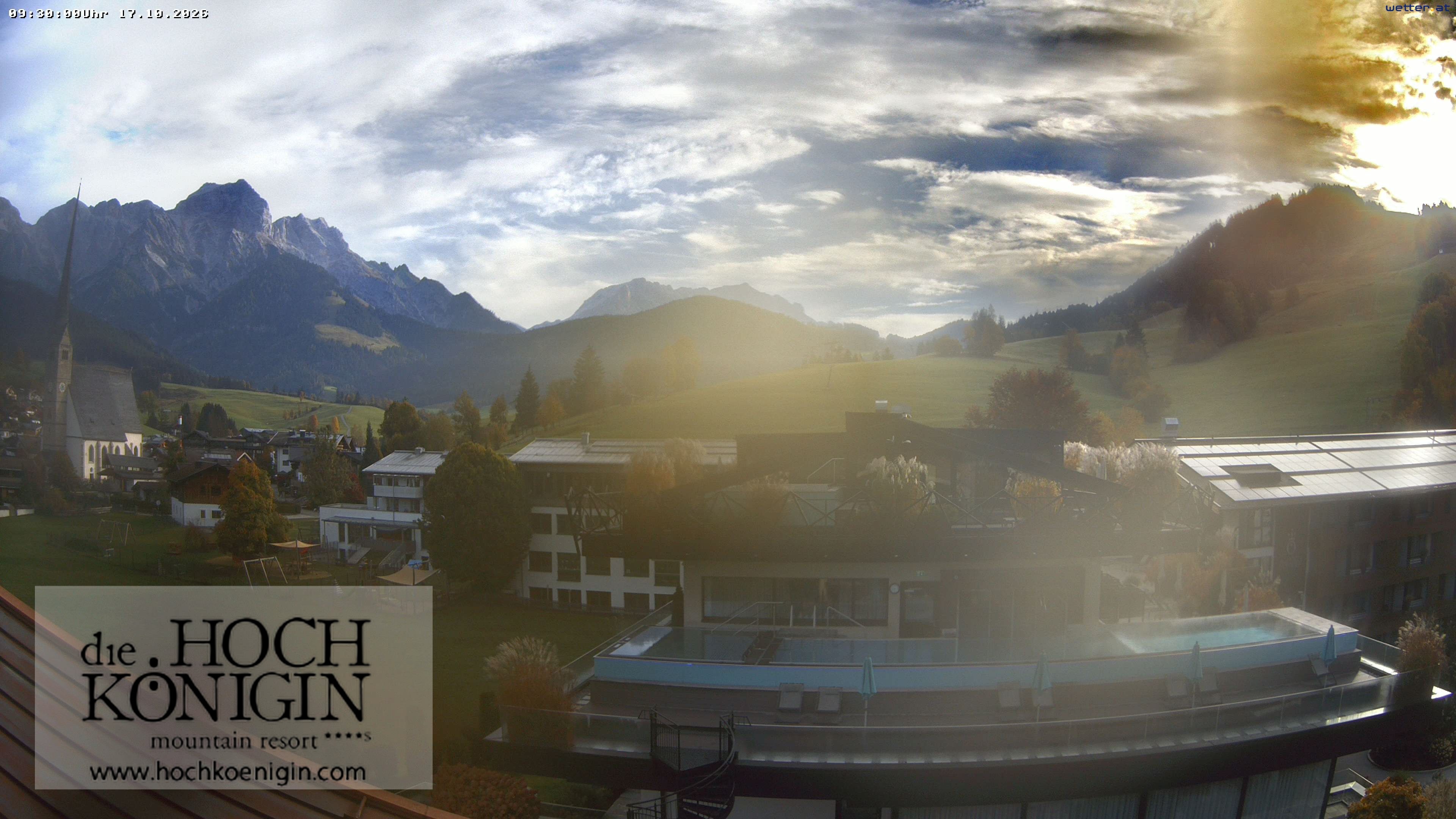 Archiv Foto Webcam Maria Alm: Ausblick Hotel Hochkönigin