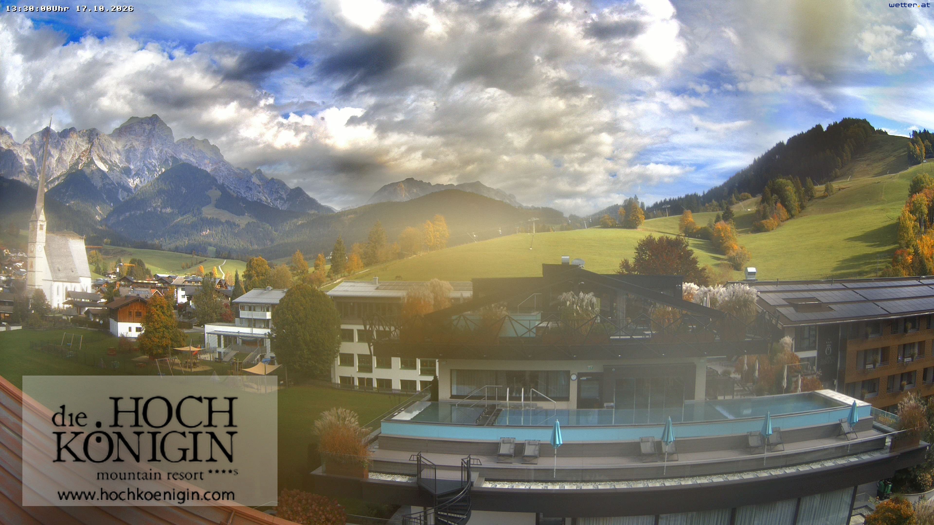 Archiv Foto Webcam Maria Alm: Ausblick Hotel Hochkönigin