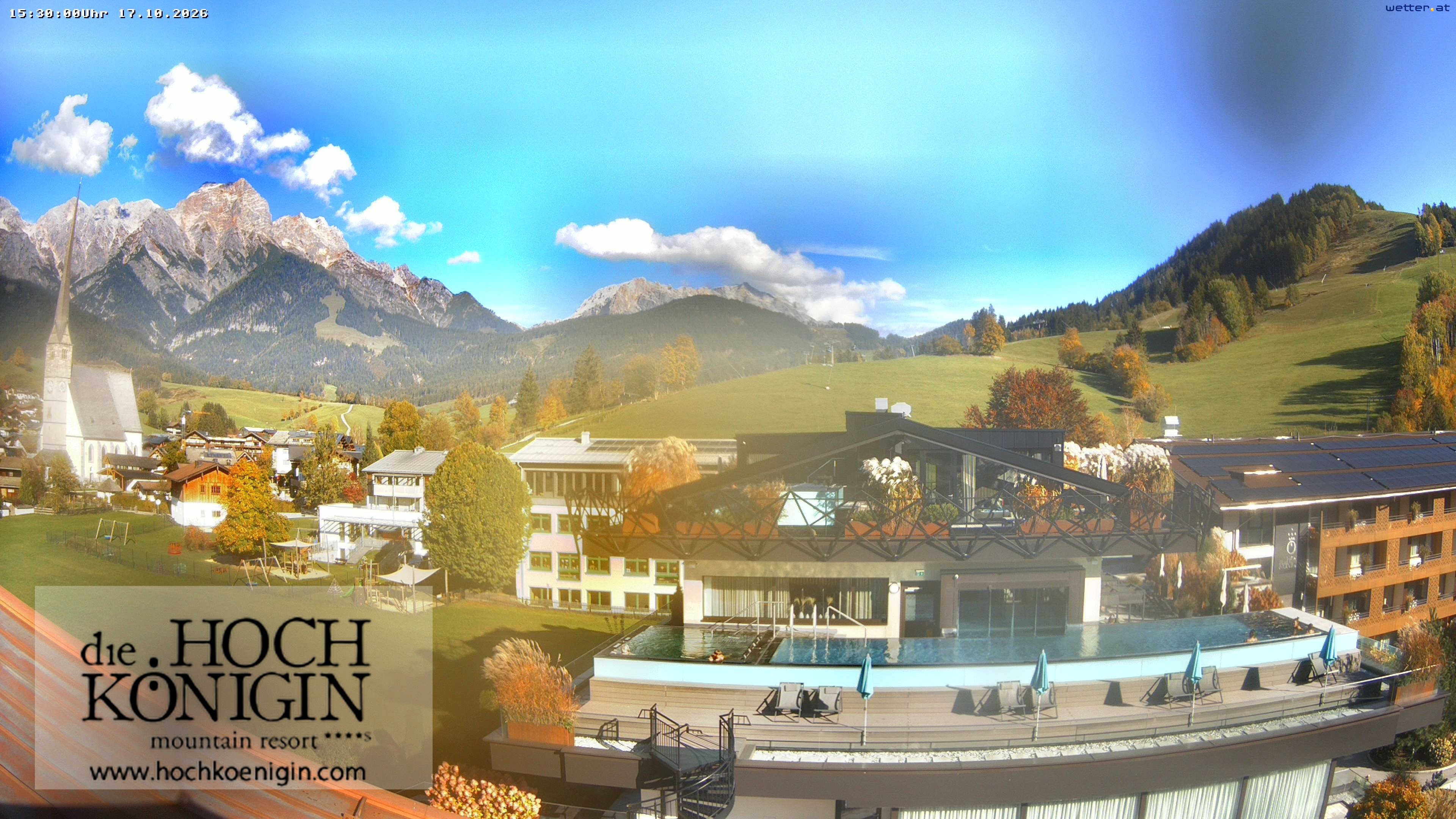Archiv Foto Webcam Maria Alm: Ausblick Hotel Hochkönigin