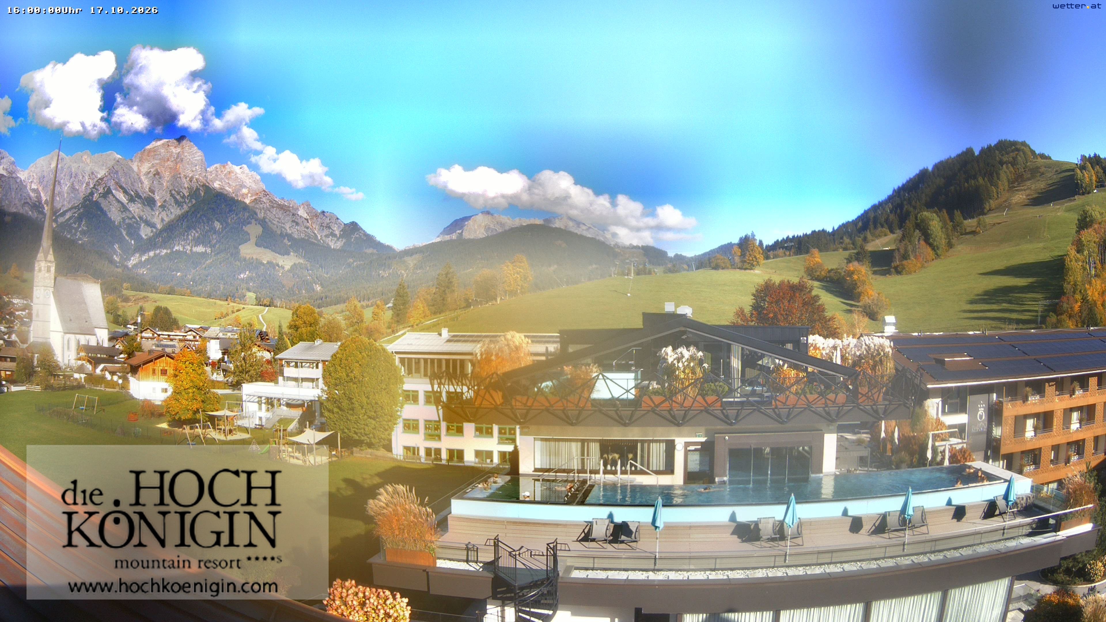 Archiv Foto Webcam Maria Alm: Ausblick Hotel Hochkönigin