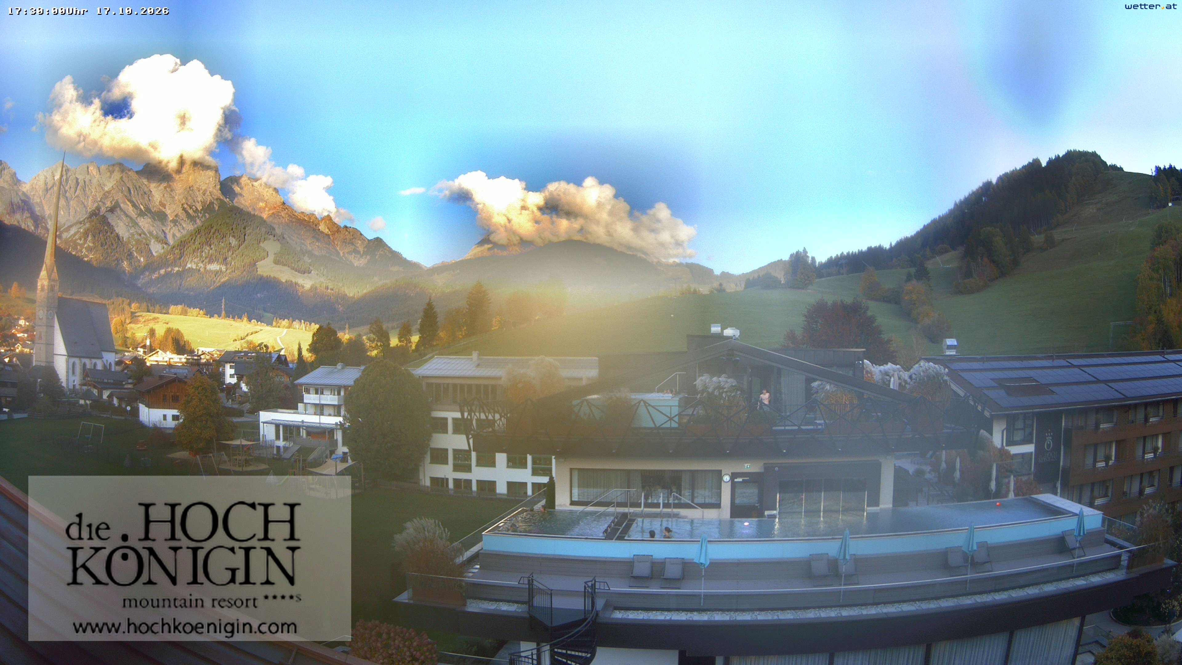 Archiv Foto Webcam Maria Alm: Ausblick Hotel Hochkönigin