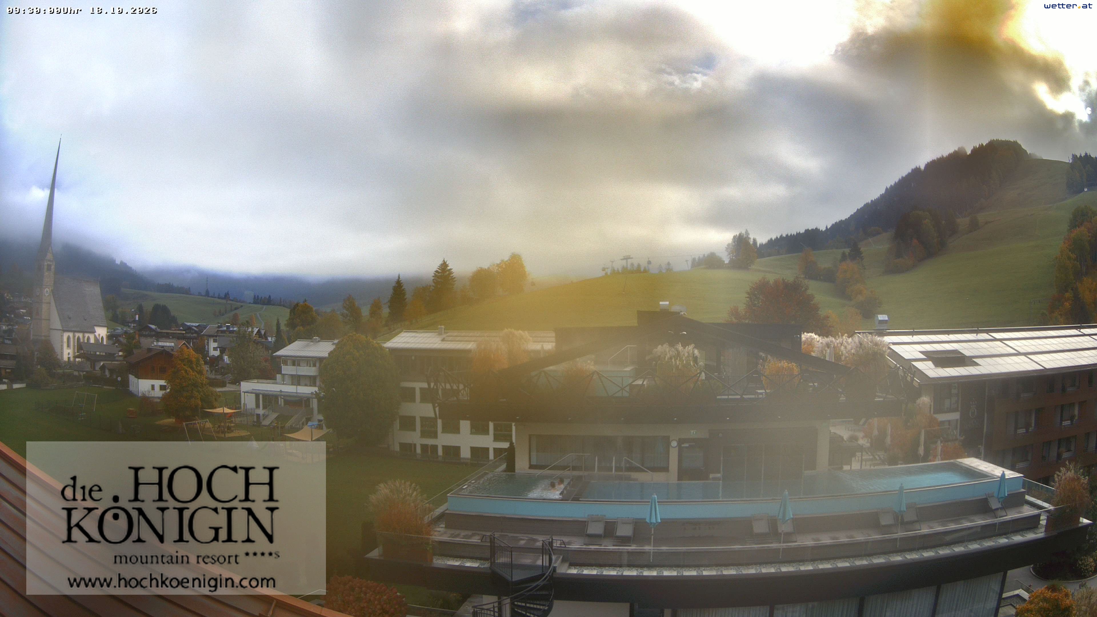 Archiv Foto Webcam Maria Alm: Ausblick Hotel Hochkönigin
