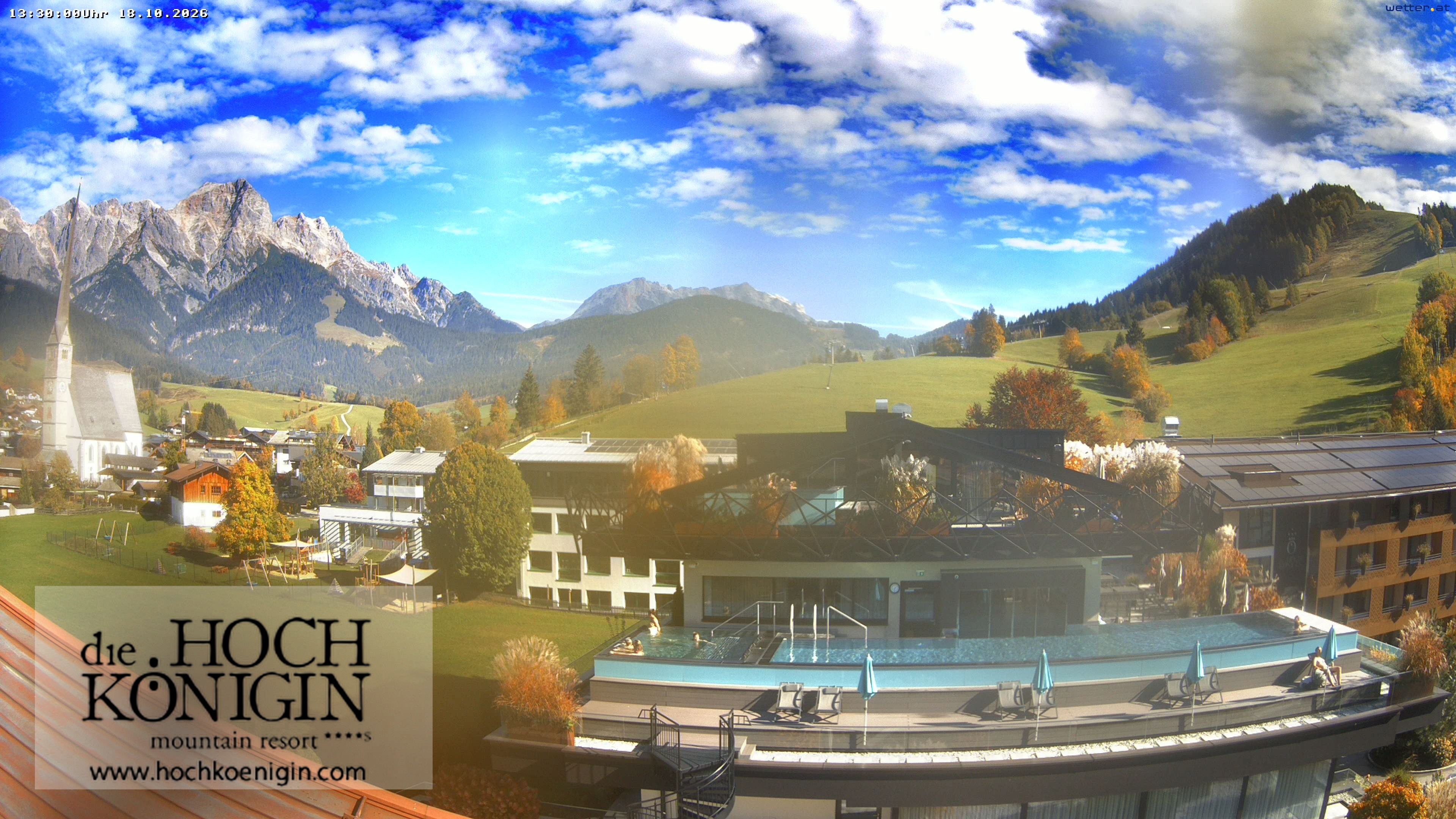 Archiv Foto Webcam Maria Alm: Ausblick Hotel Hochkönigin