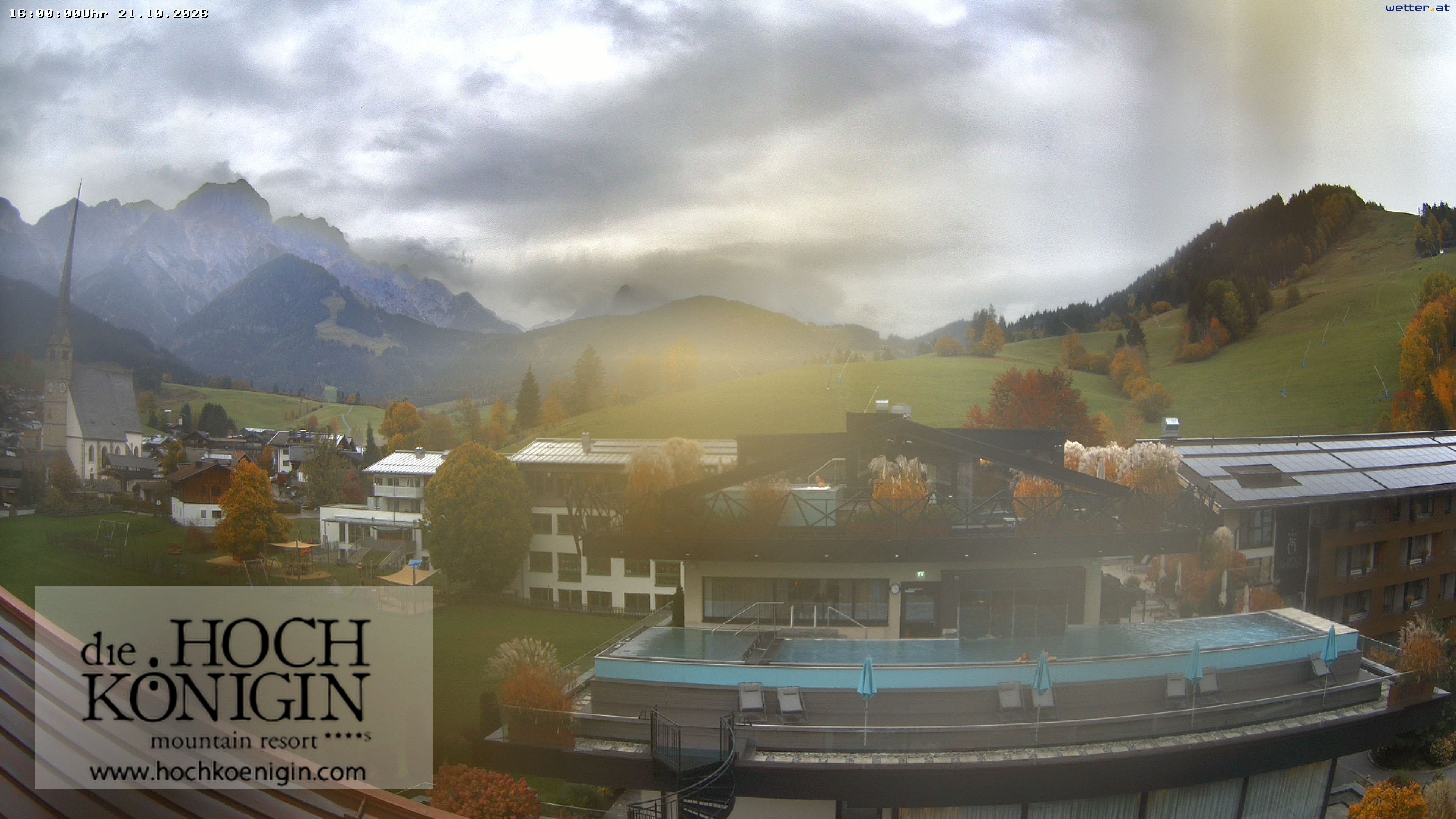 Archiv Foto Webcam Maria Alm: Ausblick Hotel Hochkönigin