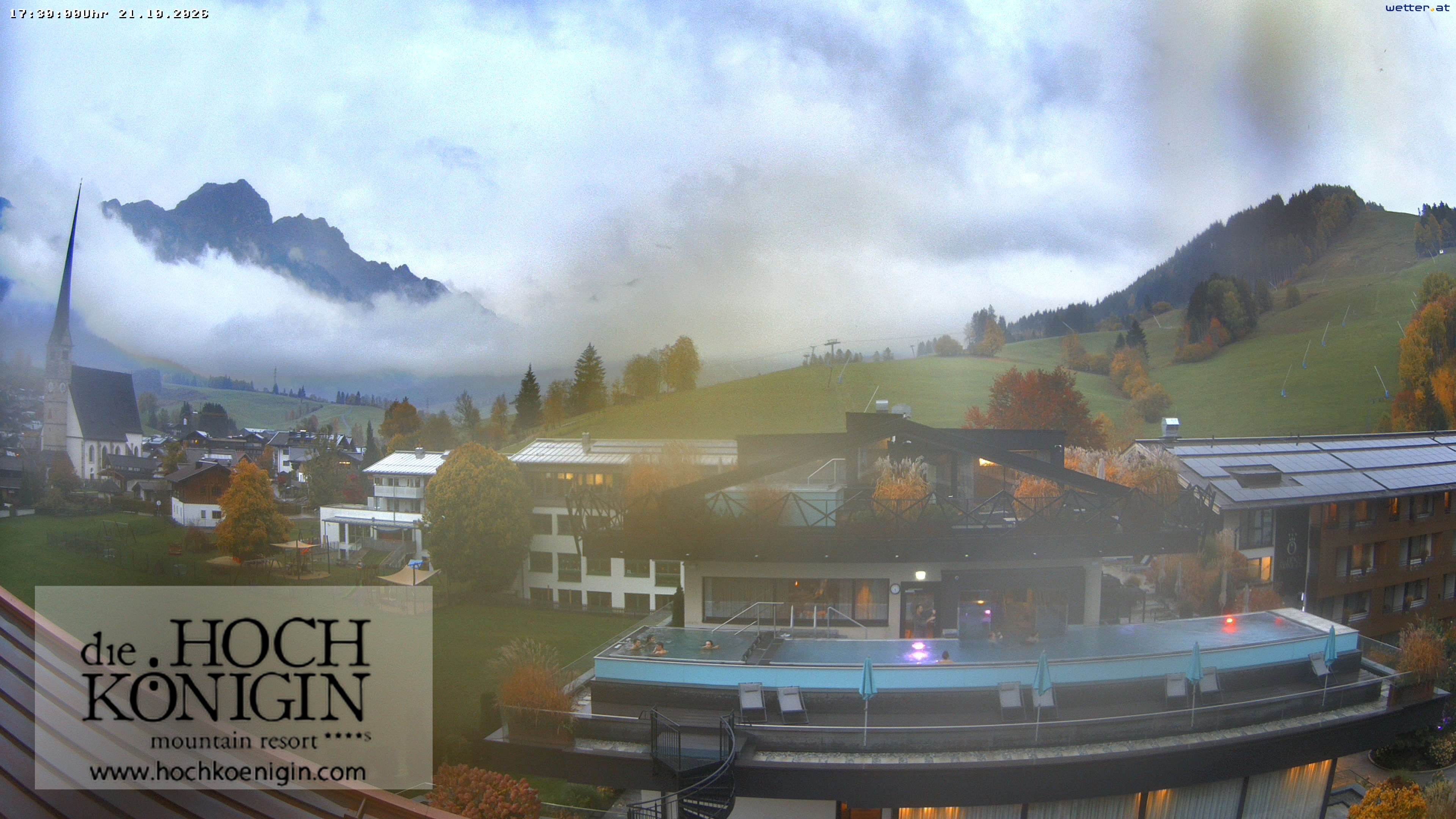 Archiv Foto Webcam Maria Alm: Ausblick Hotel Hochkönigin