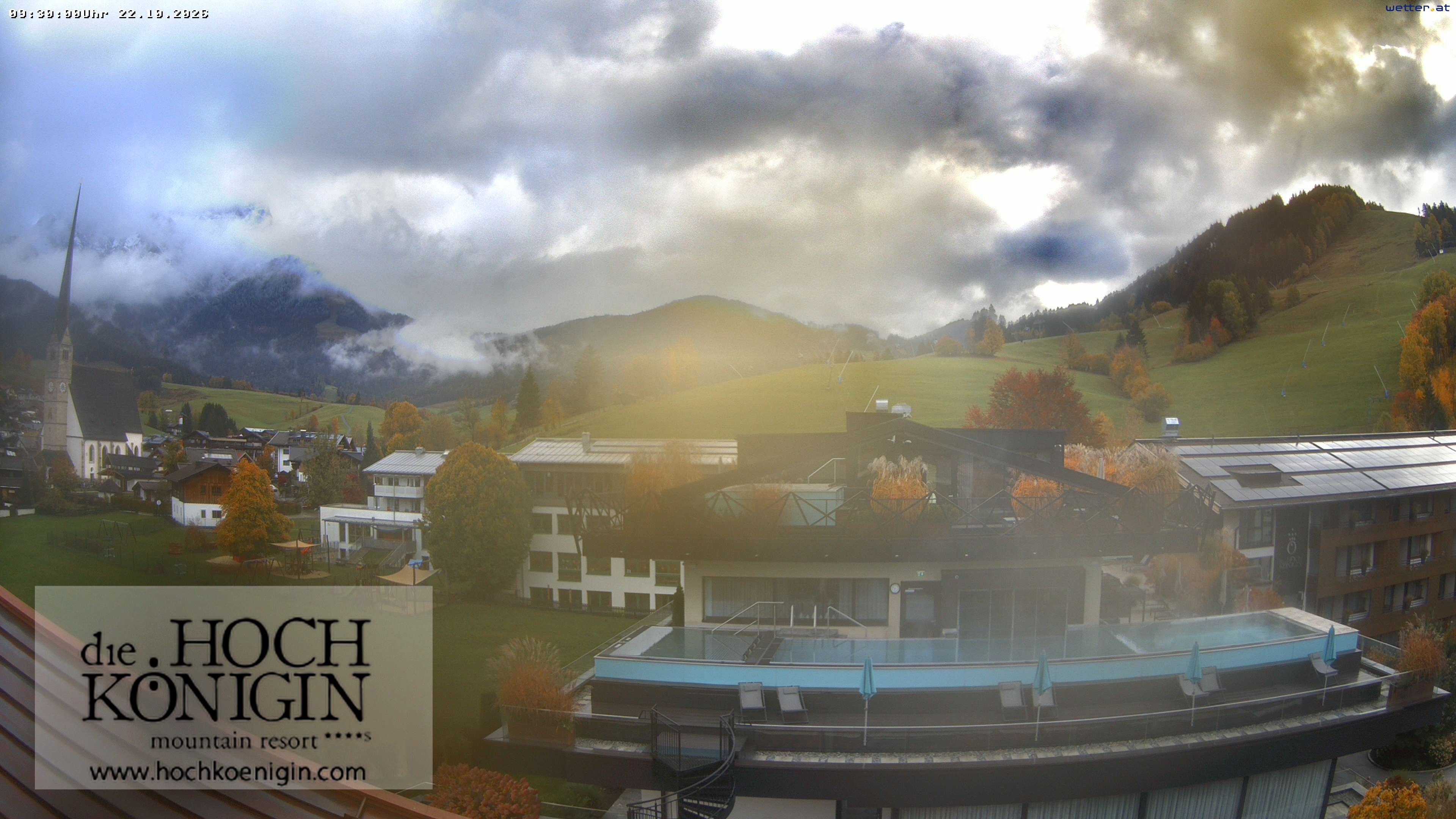 Archived image Webcam Maria Alm - View Hotel Hochkönigin