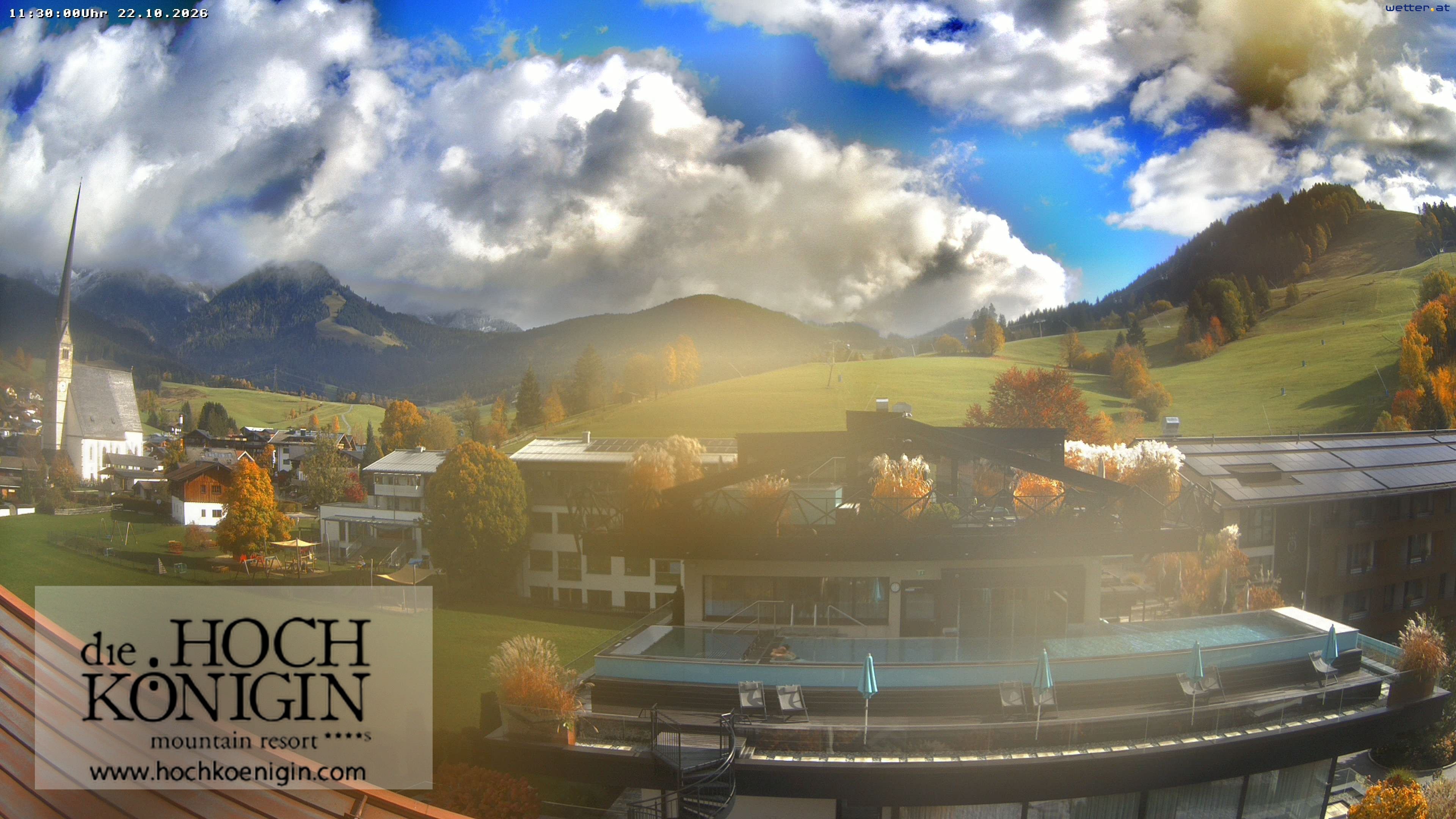 Archived image Webcam Maria Alm - View Hotel Hochkönigin