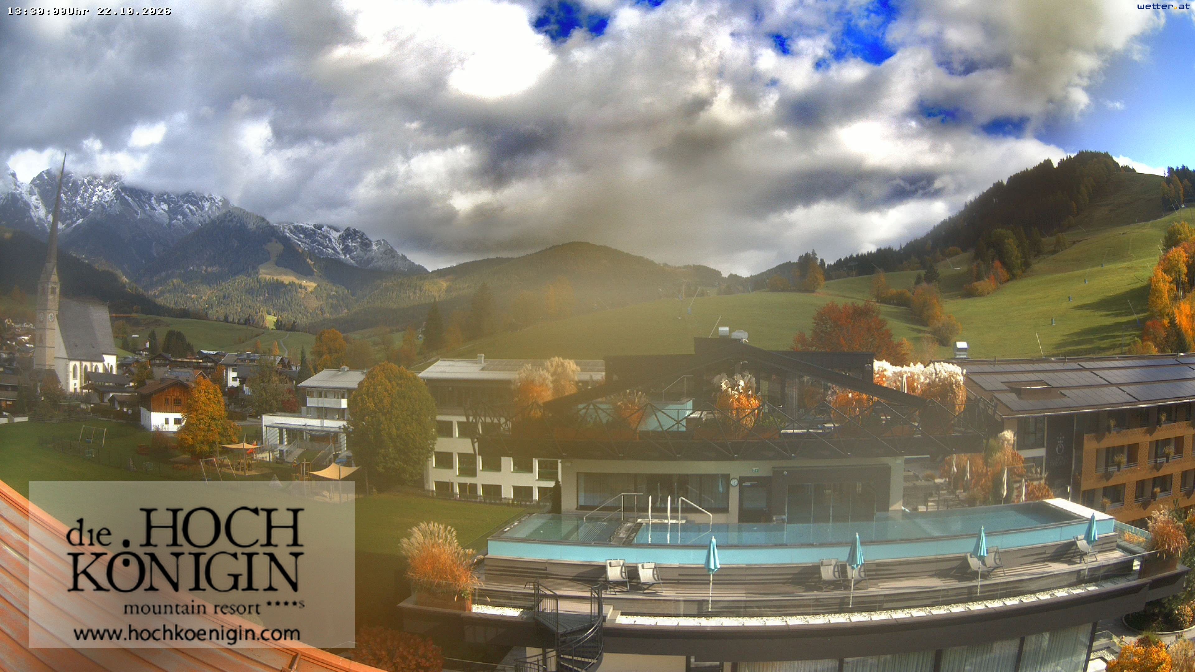 Archived image Webcam Maria Alm - View Hotel Hochkönigin