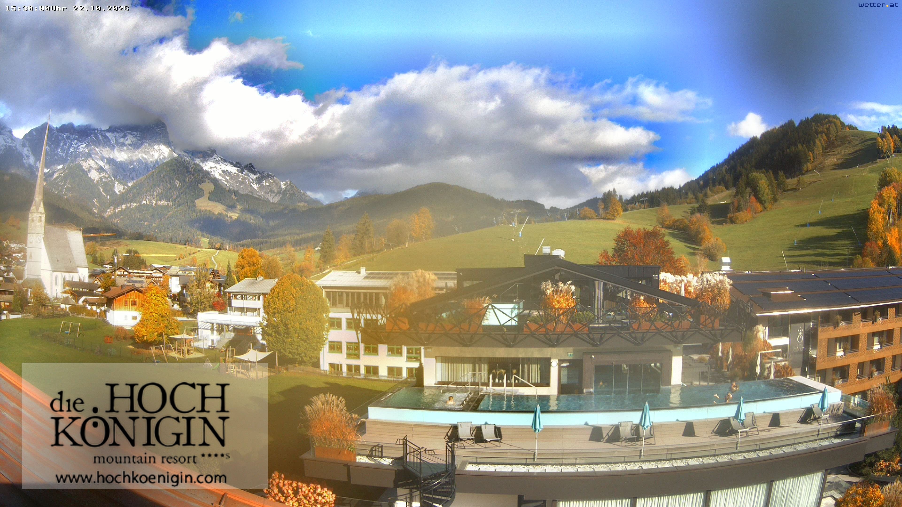 Archived image Webcam Maria Alm - View Hotel Hochkönigin