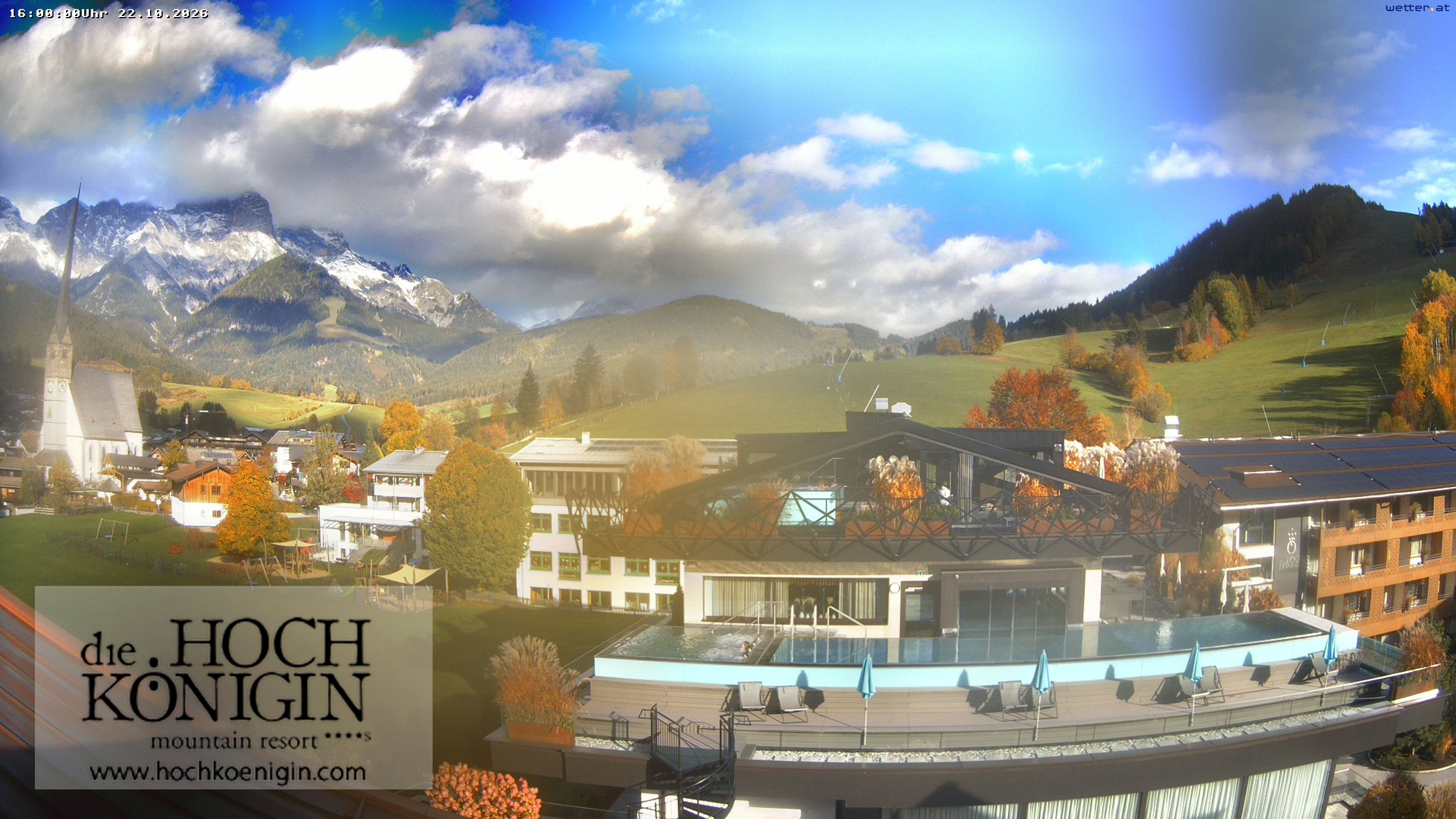 Archived image Webcam Maria Alm - View Hotel Hochkönigin