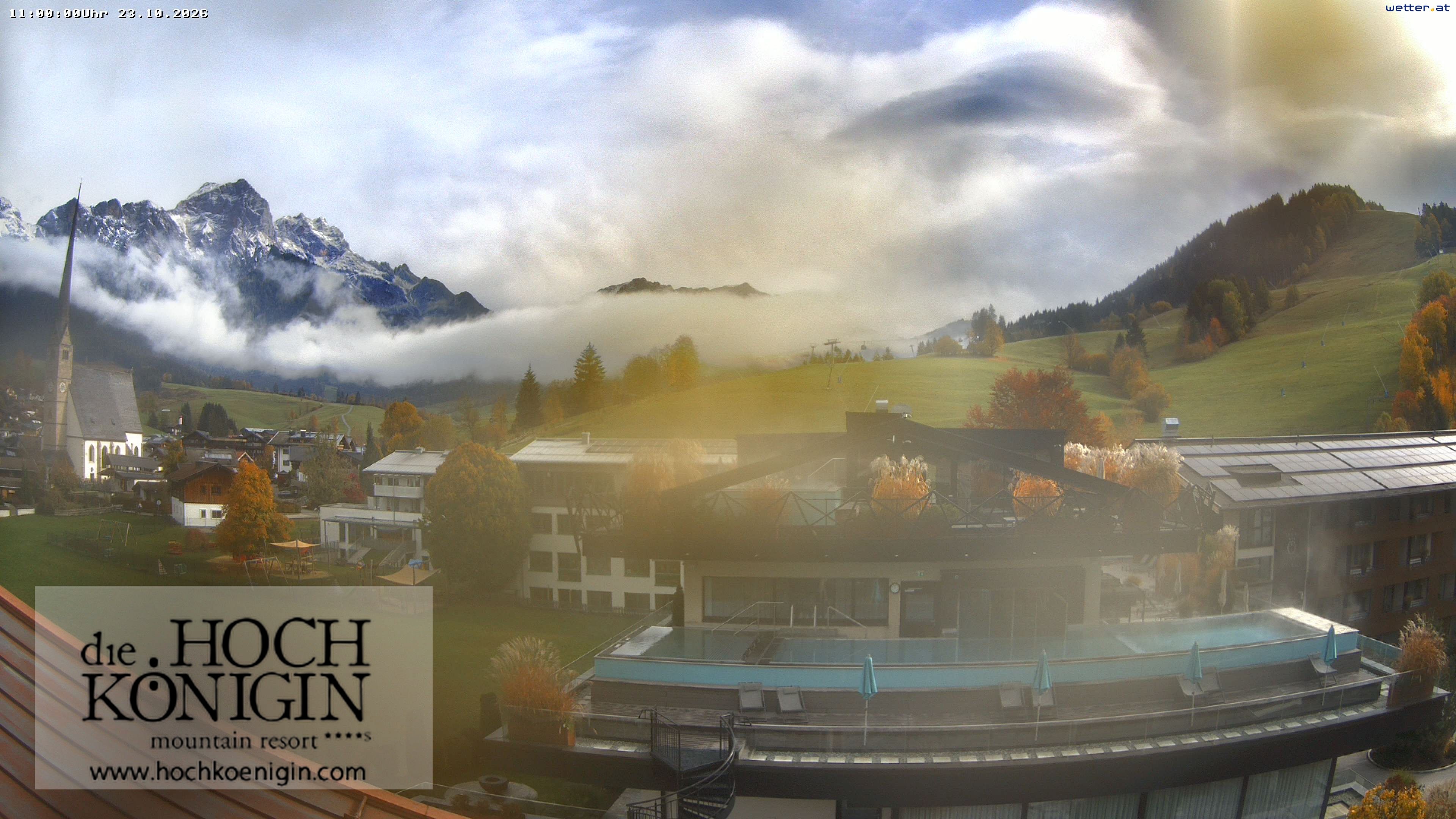 Archived image Webcam Maria Alm - View Hotel Hochkönigin