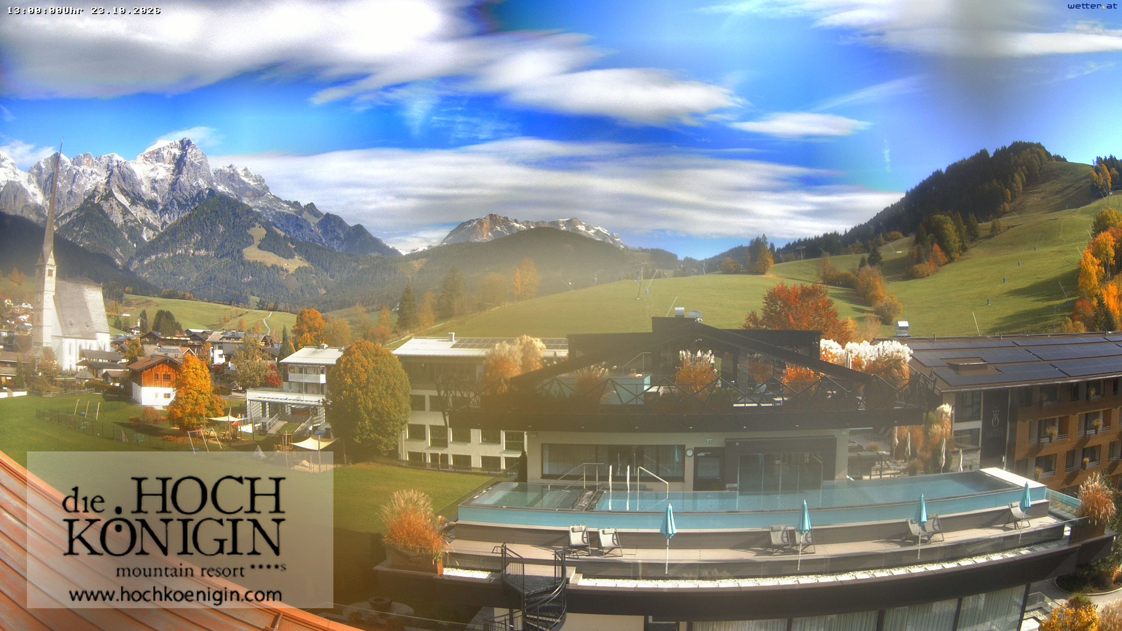 Archived image Webcam Maria Alm - View Hotel Hochkönigin