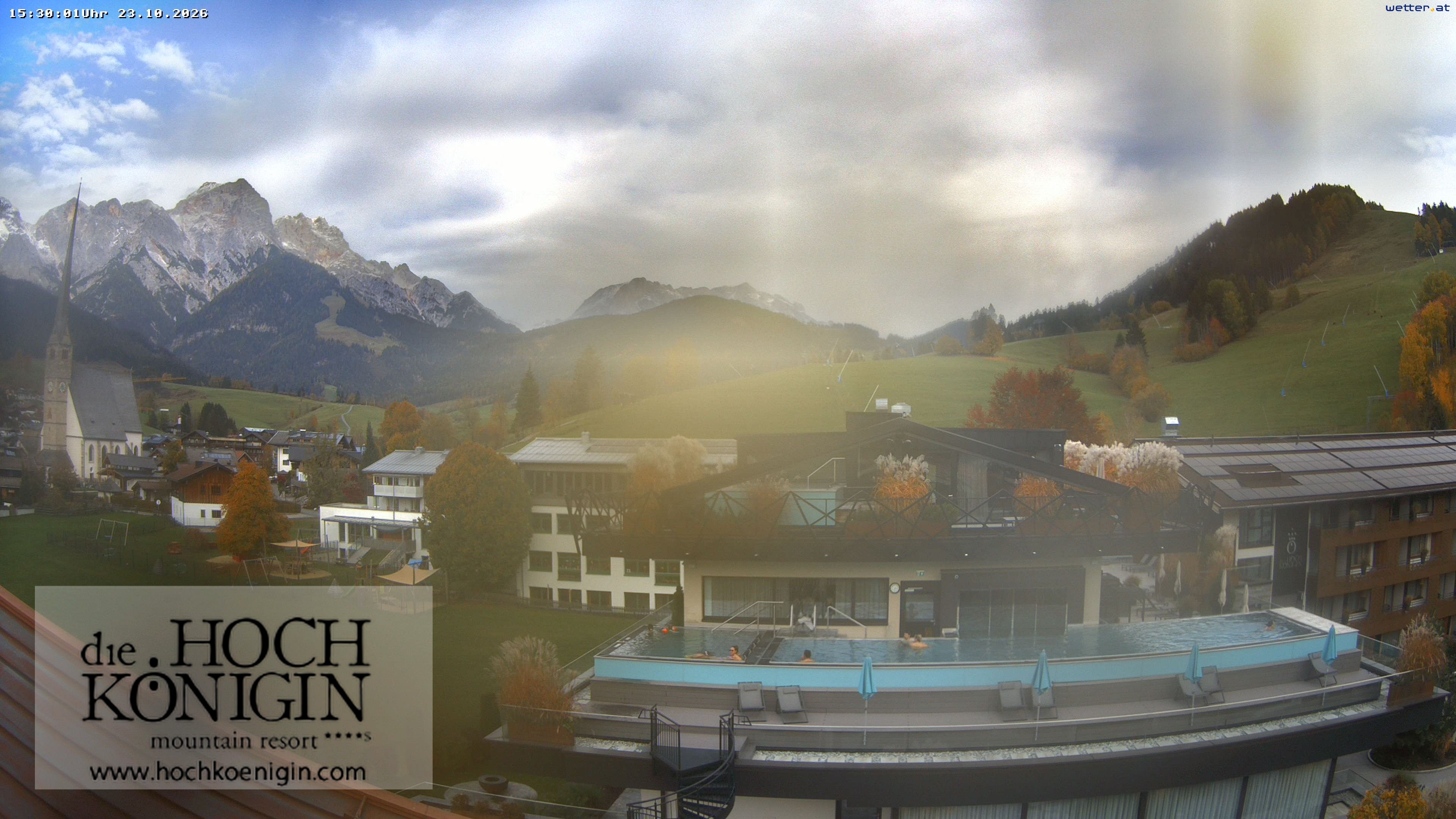 Archived image Webcam Maria Alm - View Hotel Hochkönigin
