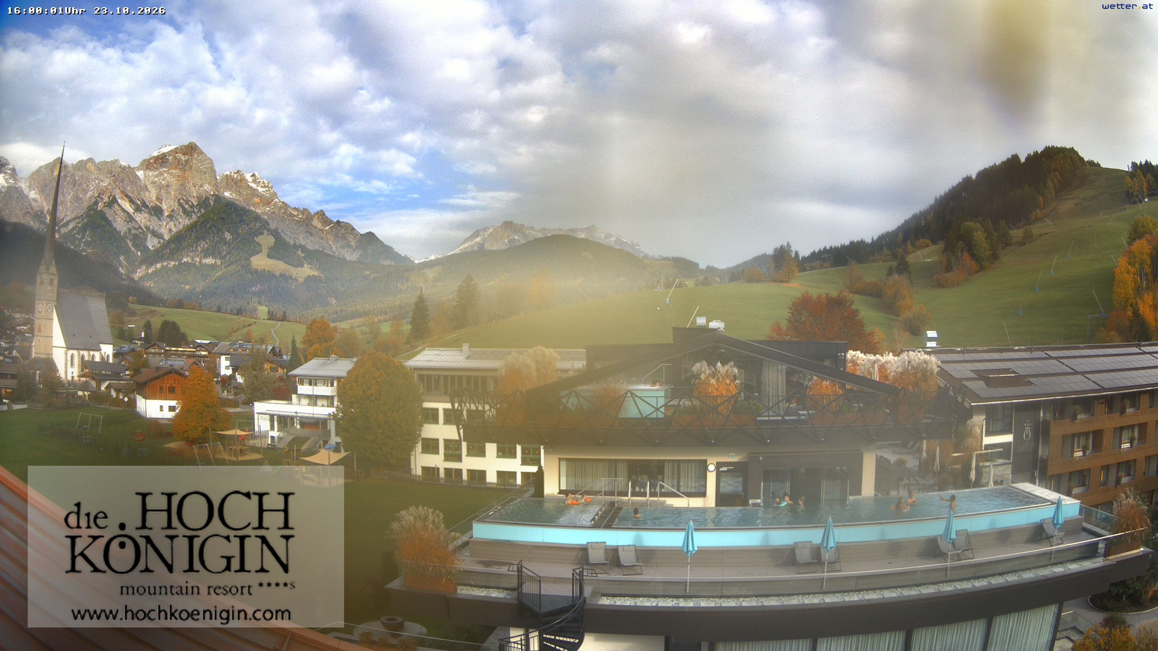 Archived image Webcam Maria Alm - View Hotel Hochkönigin
