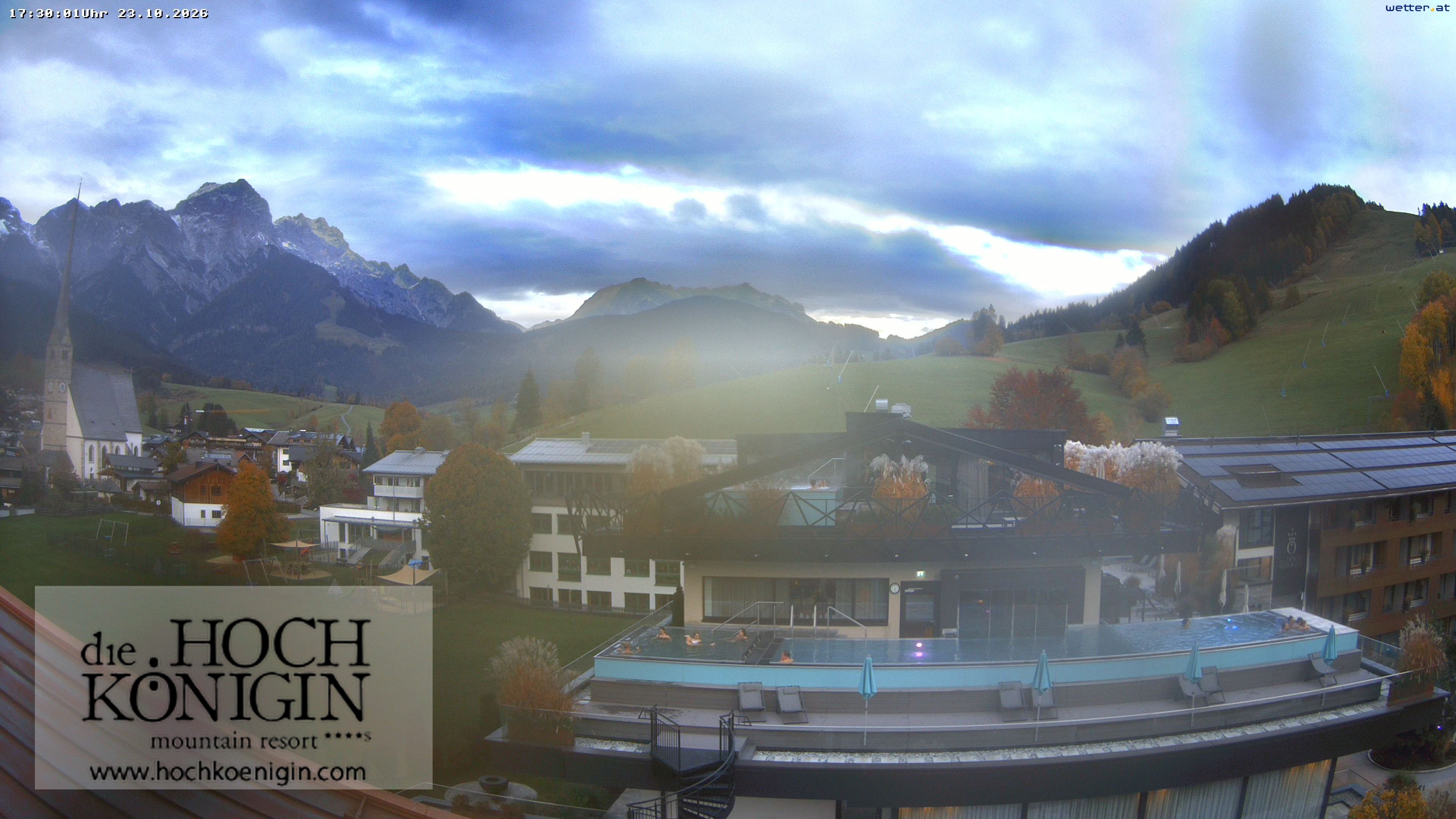 Archived image Webcam Maria Alm - View Hotel Hochkönigin