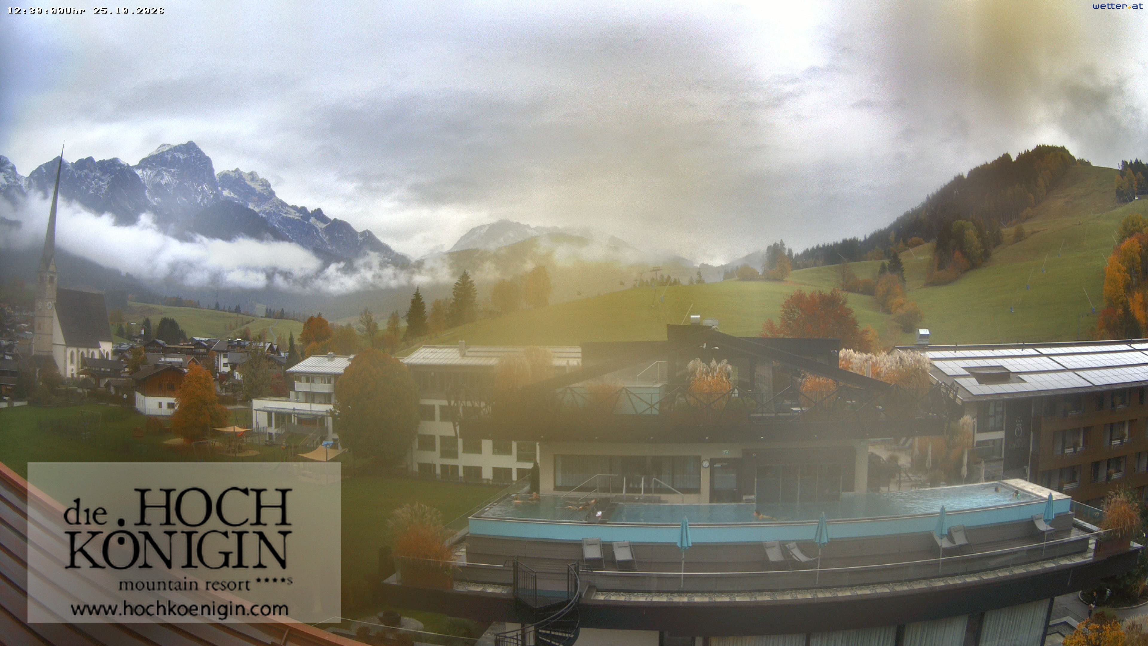 Archiv Foto Webcam Maria Alm: Ausblick Hotel Hochkönigin