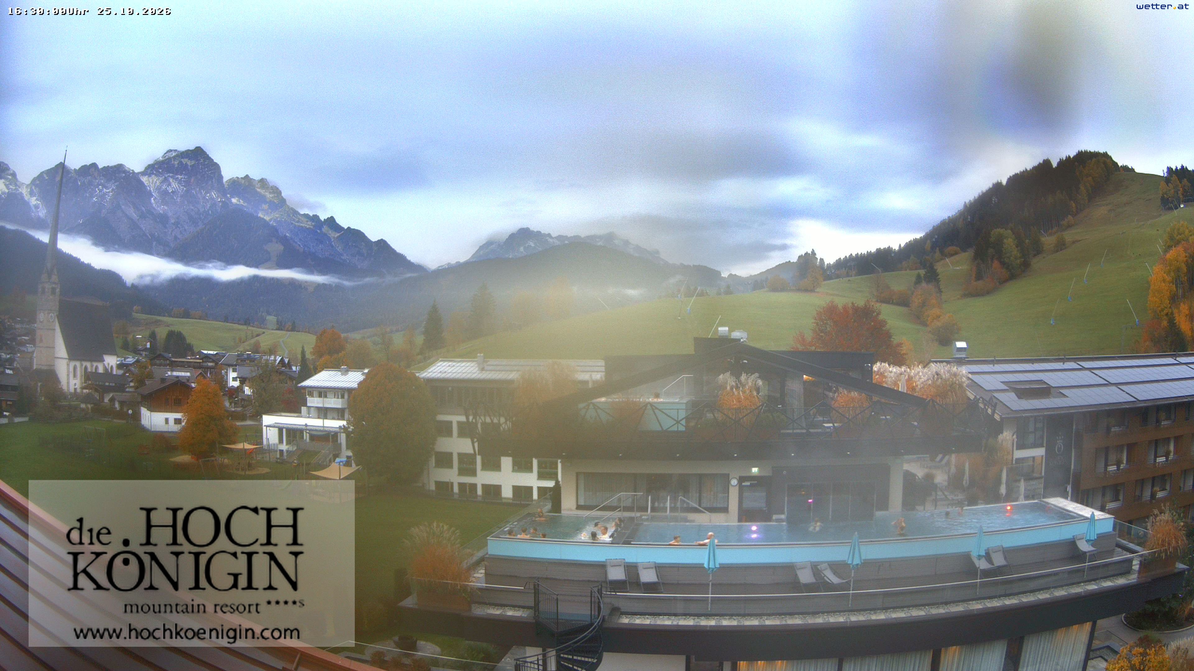 Archiv Foto Webcam Maria Alm: Ausblick Hotel Hochkönigin