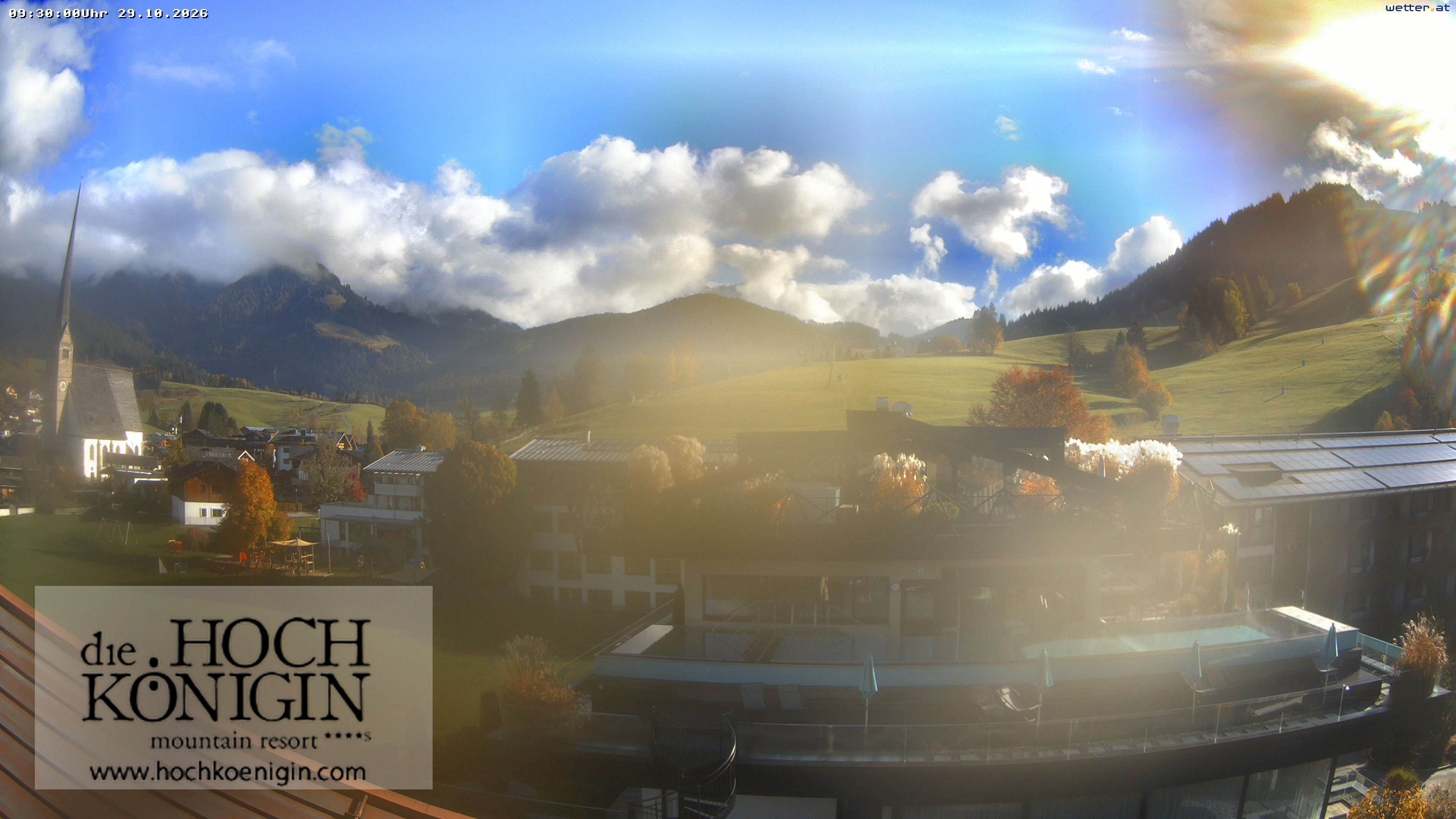Archived image Webcam Maria Alm - View Hotel Hochkönigin