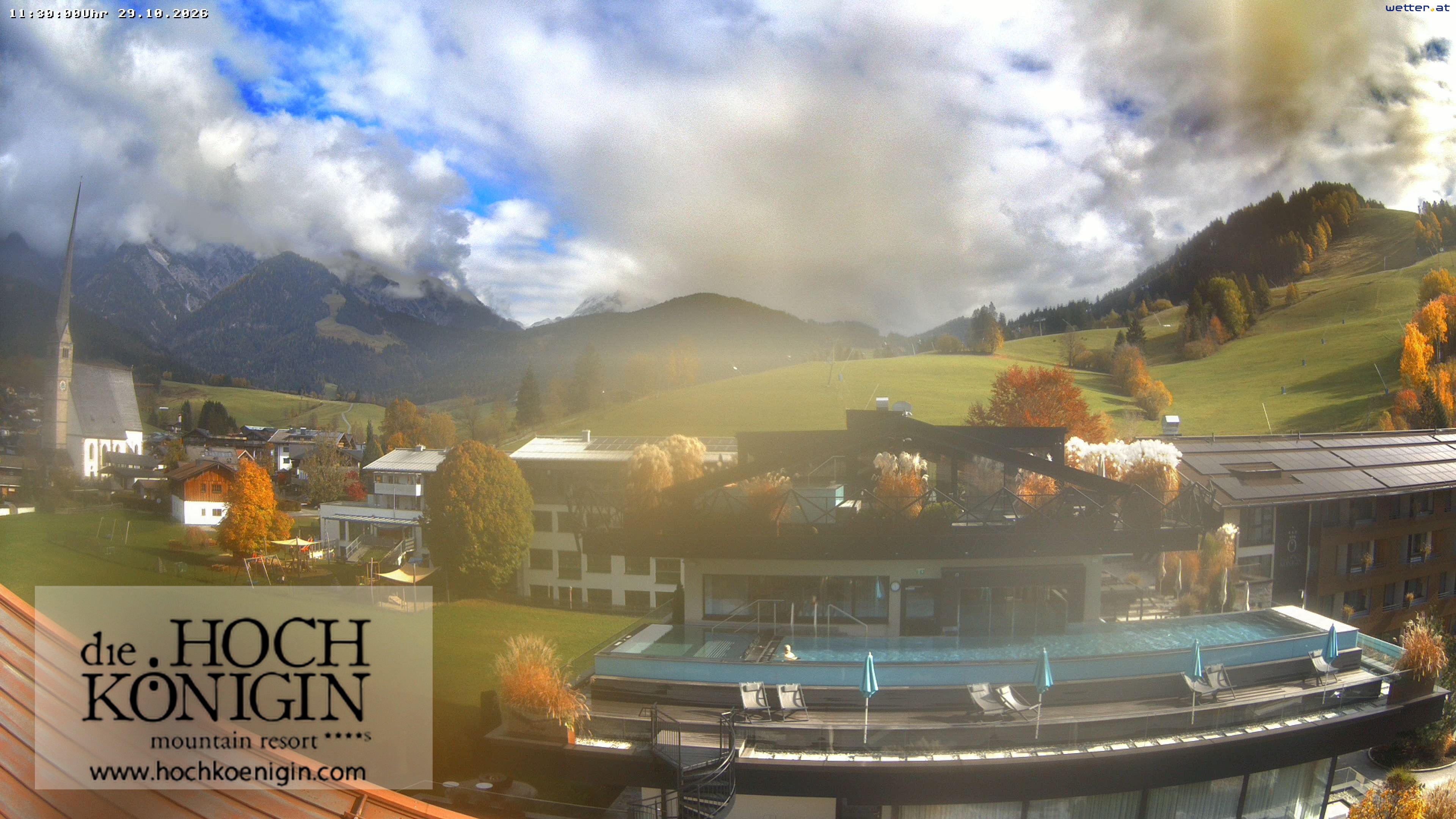 Archived image Webcam Maria Alm - View Hotel Hochkönigin