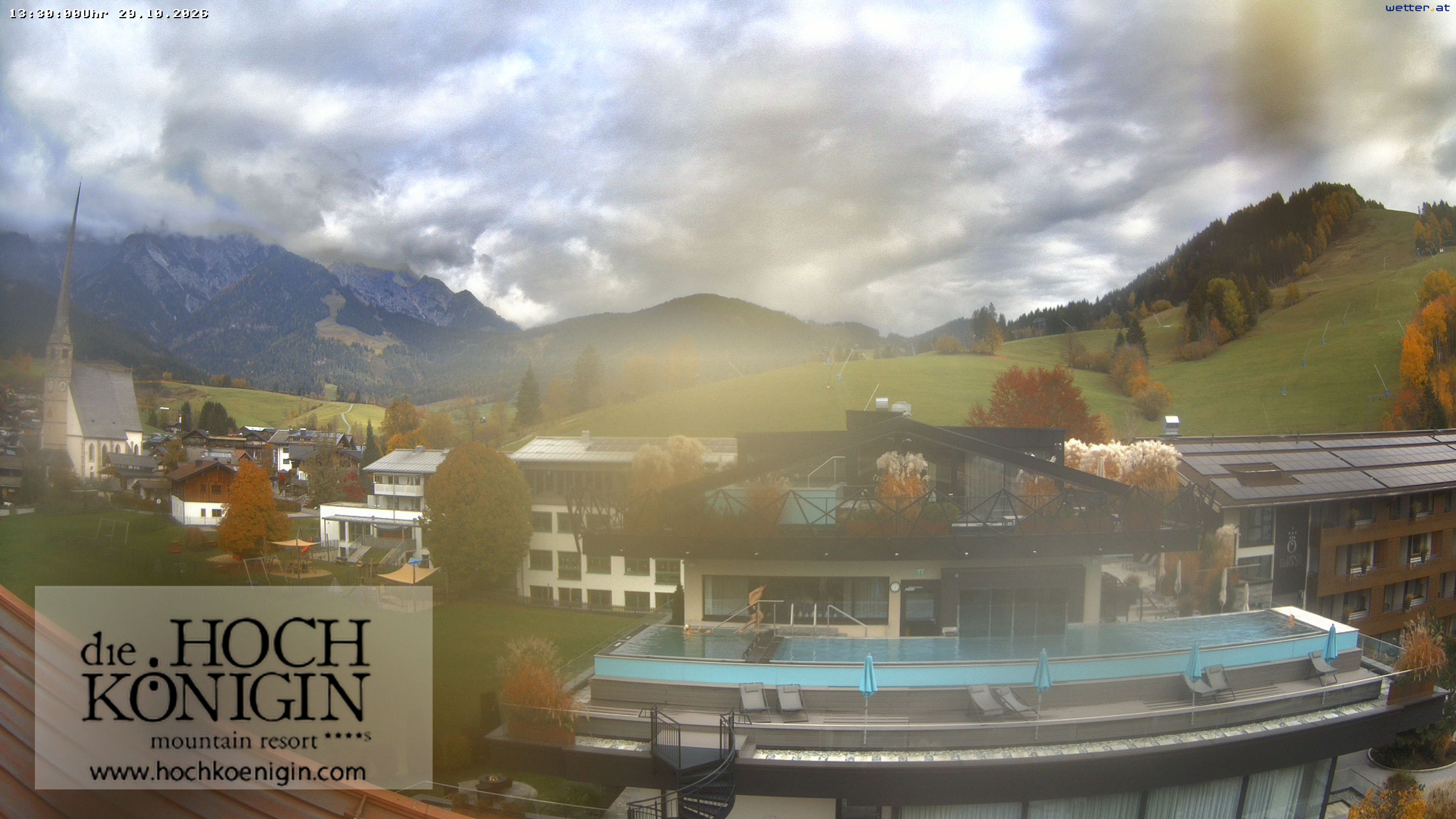 Archived image Webcam Maria Alm - View Hotel Hochkönigin