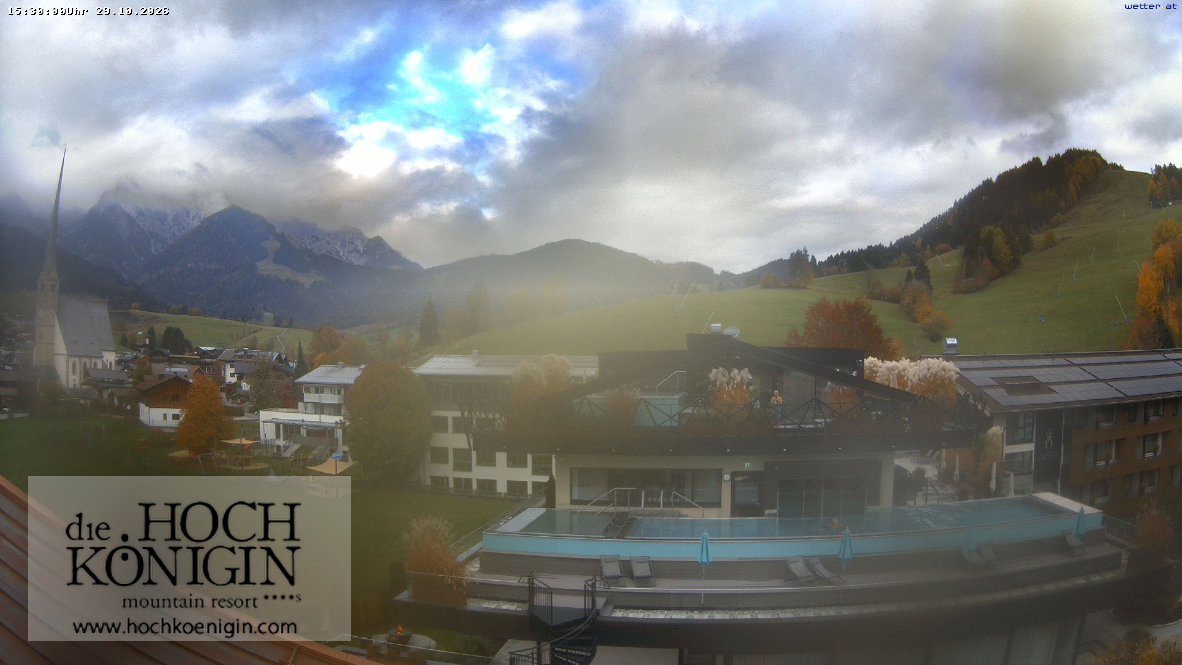 Archived image Webcam Maria Alm - View Hotel Hochkönigin