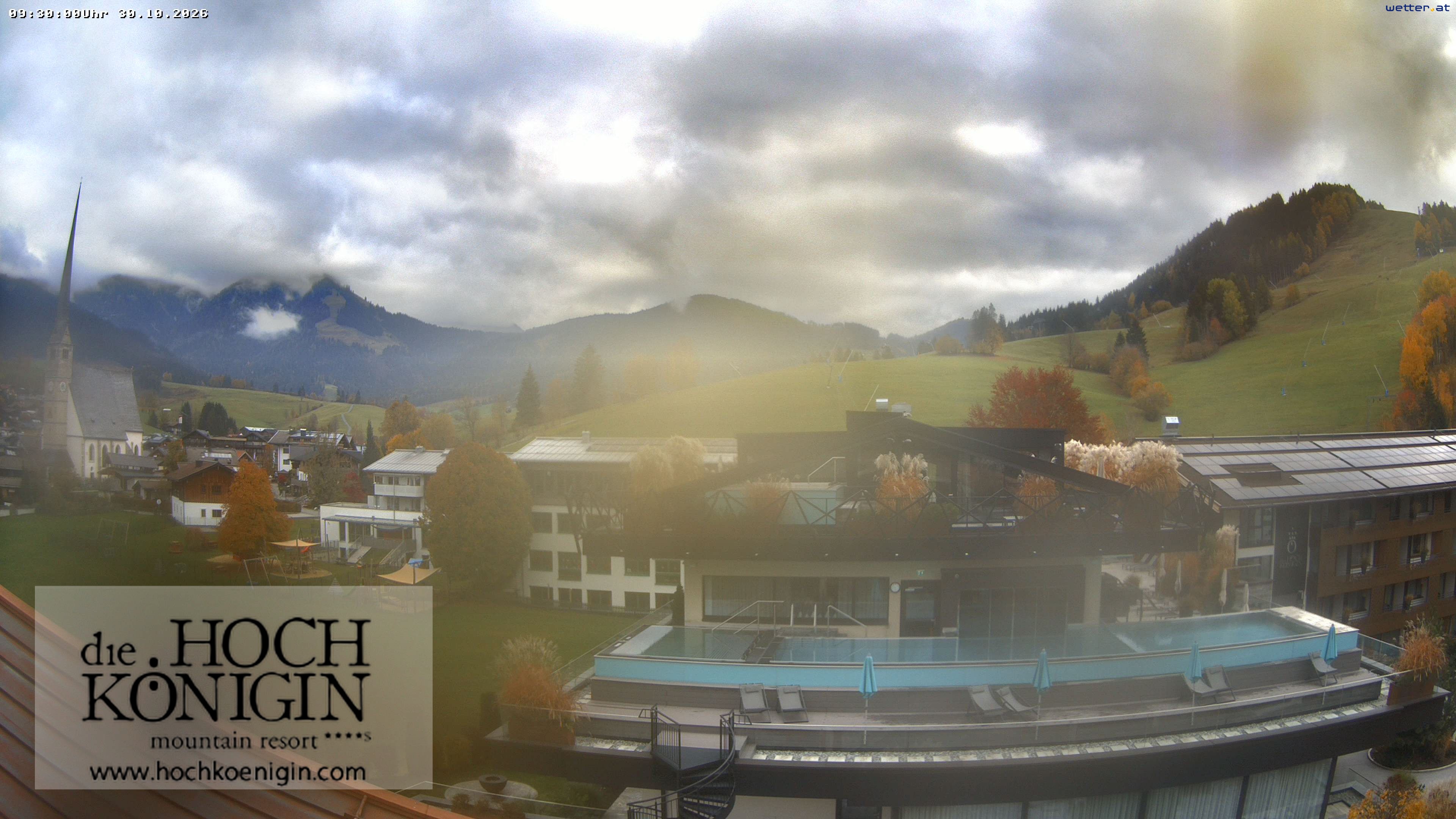 Archiv Foto Webcam Maria Alm: Ausblick Hotel Hochkönigin