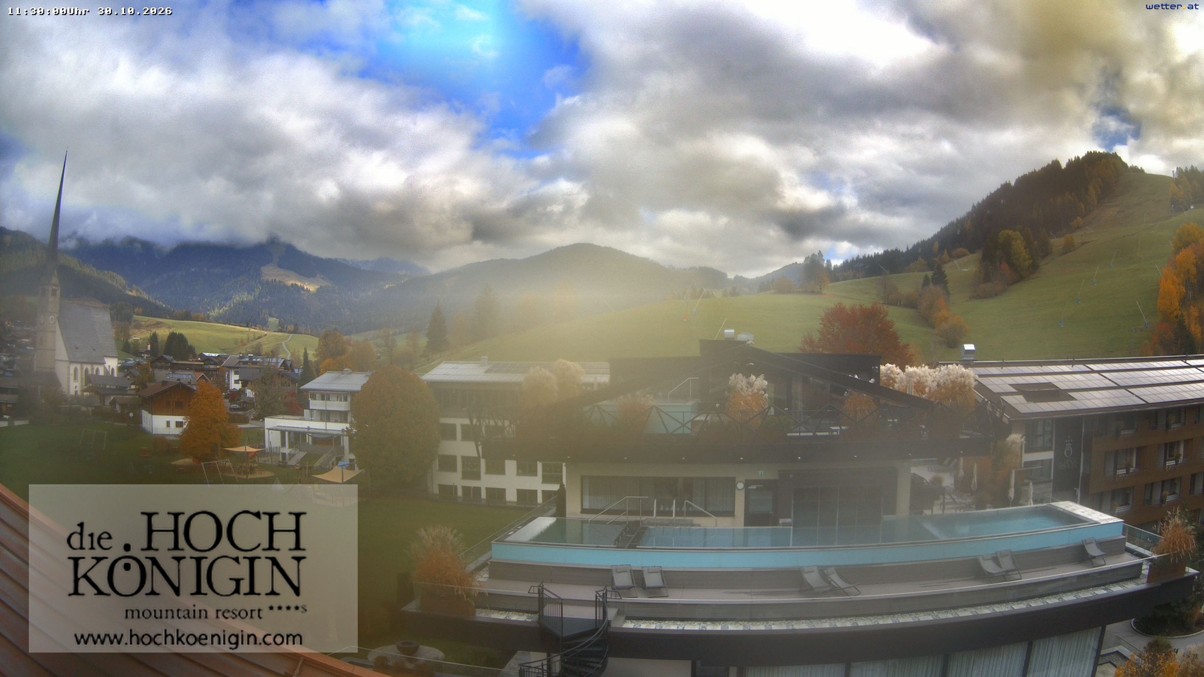 Archiv Foto Webcam Maria Alm: Ausblick Hotel Hochkönigin