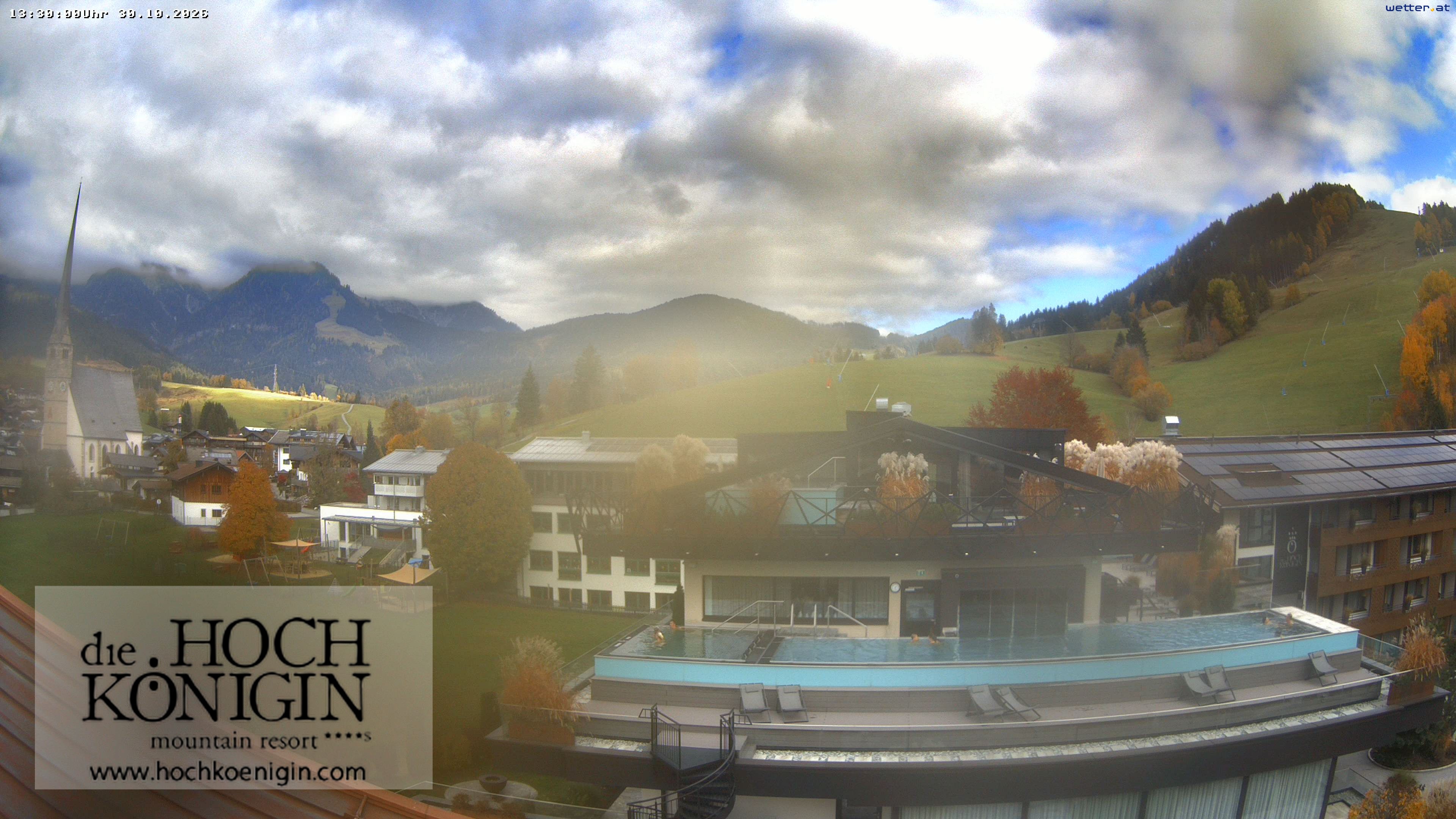 Archiv Foto Webcam Maria Alm: Ausblick Hotel Hochkönigin
