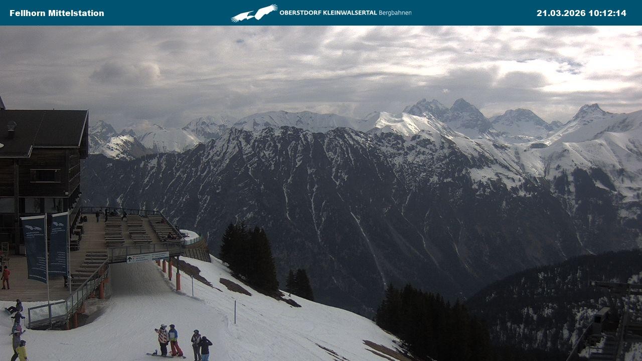 Archived image Webcam Mid-mountain station at Fellhorn