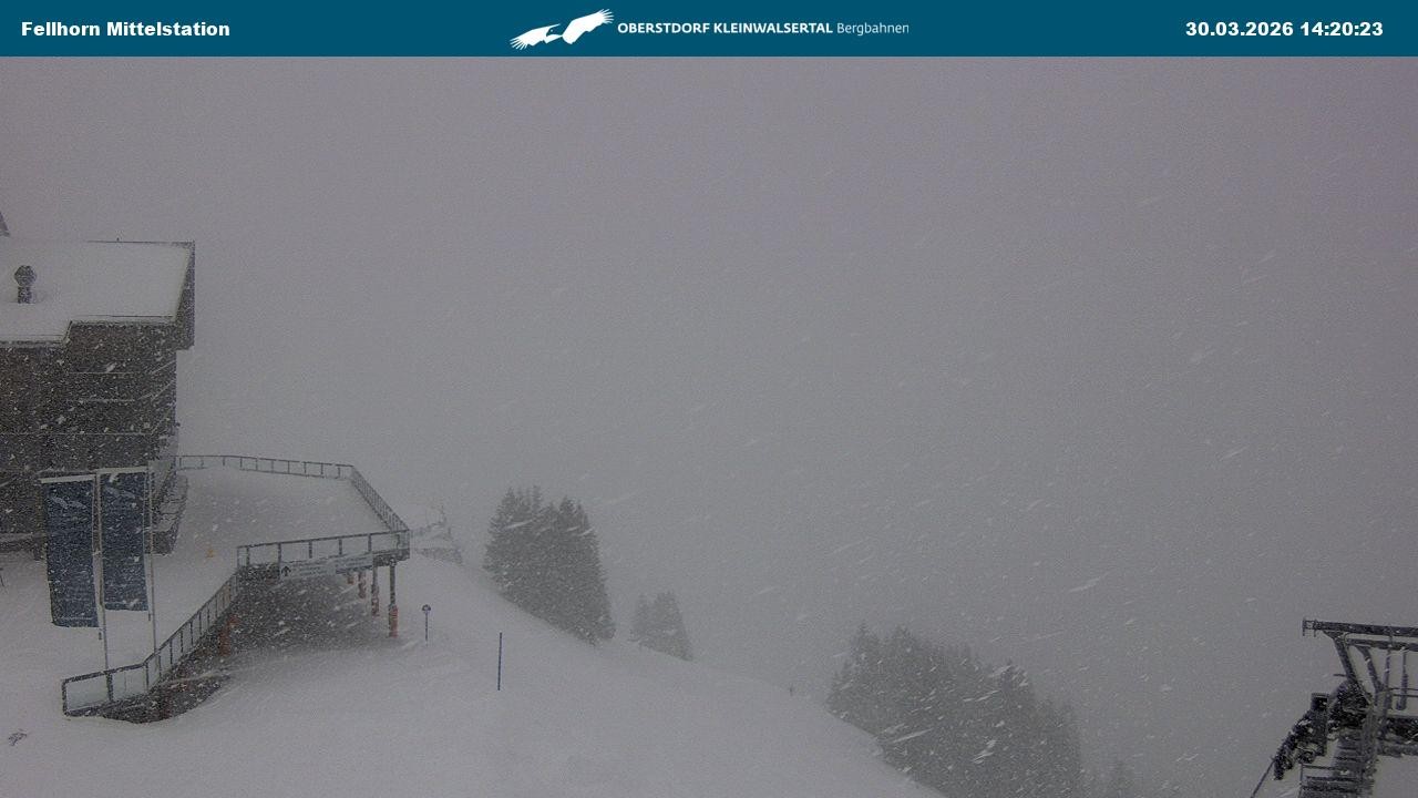 Archiv Foto Webcam Mittelstation am Fellhorn