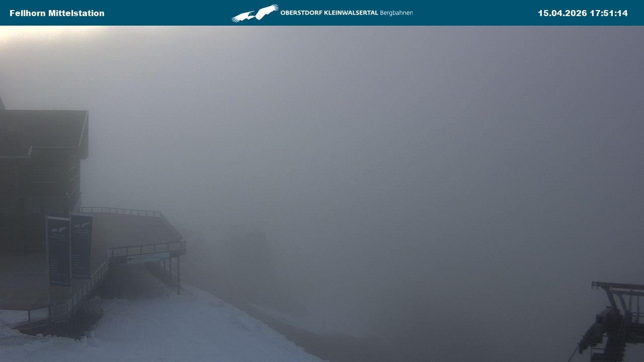 Archived image Webcam Mid-mountain station at Fellhorn