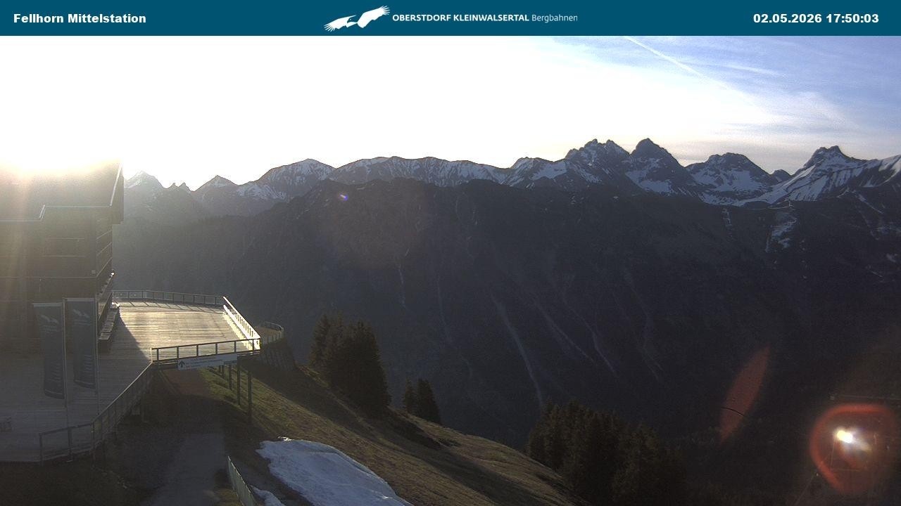 Archived image Webcam Mid-mountain station at Fellhorn