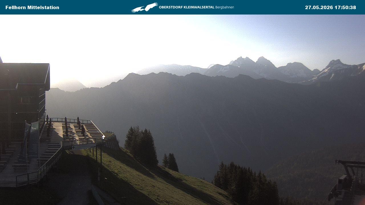 Archived image Webcam Mid-mountain station at Fellhorn