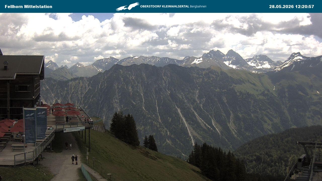 Archived image Webcam Mid-mountain station at Fellhorn