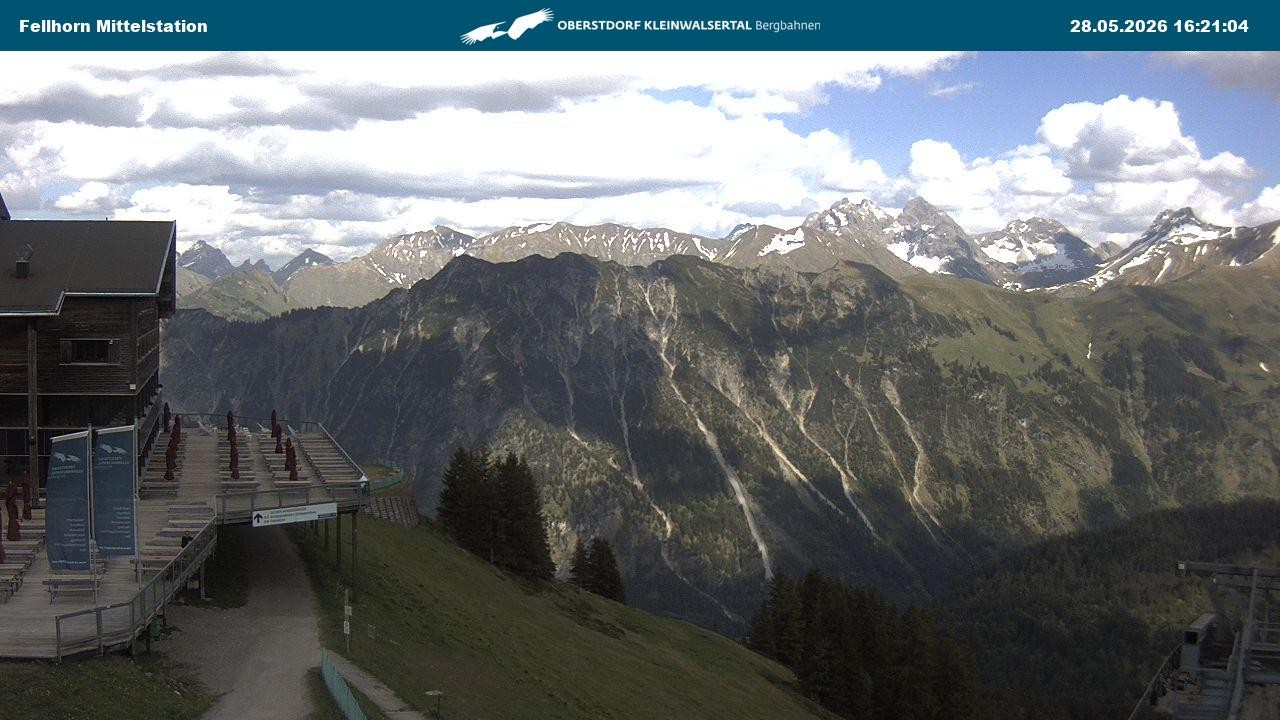 Archived image Webcam Mid-mountain station at Fellhorn