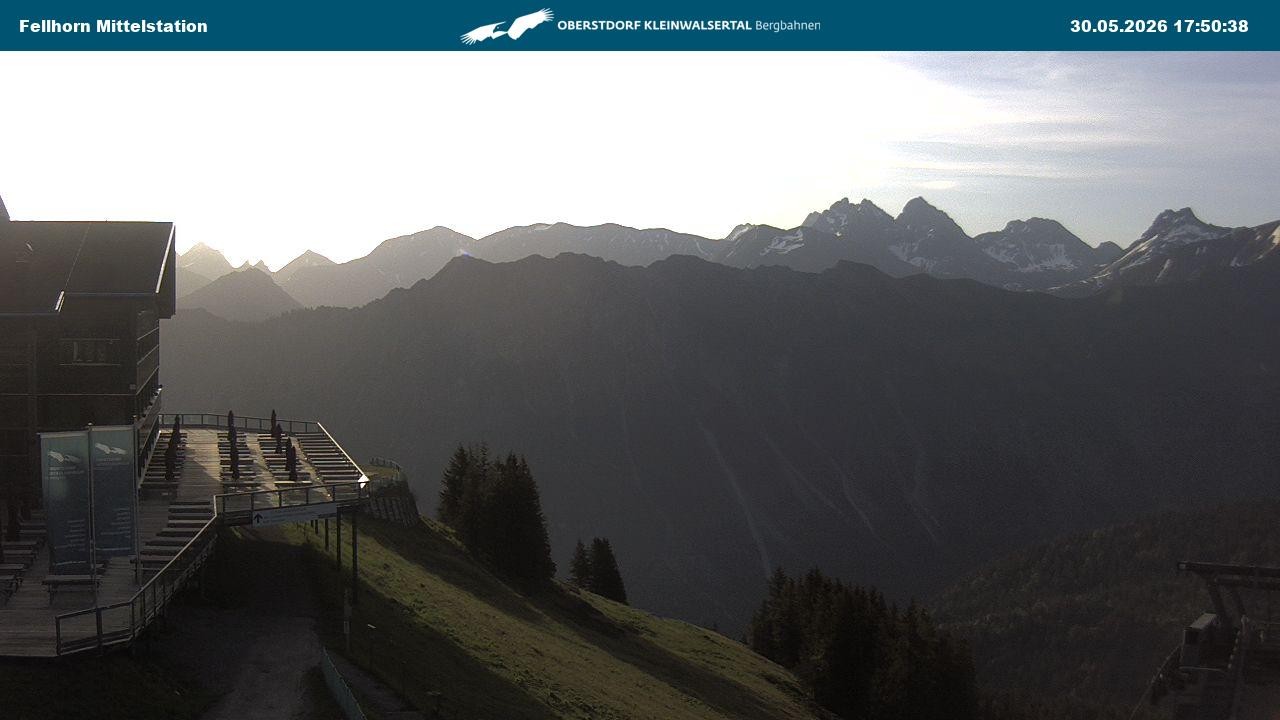 Archived image Webcam Mid-mountain station at Fellhorn