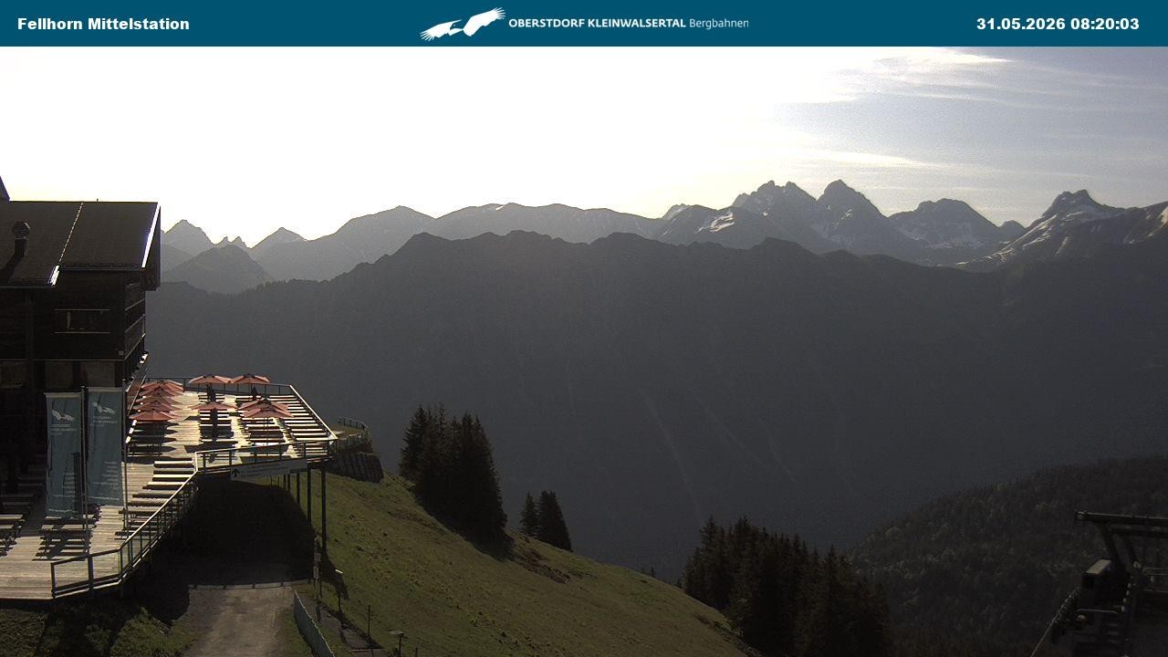 Archived image Webcam Mid-mountain station at Fellhorn