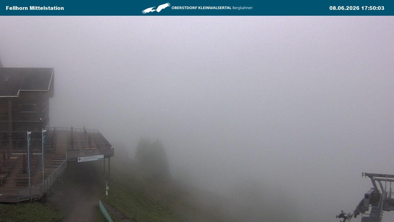 Archived image Webcam Mid-mountain station at Fellhorn