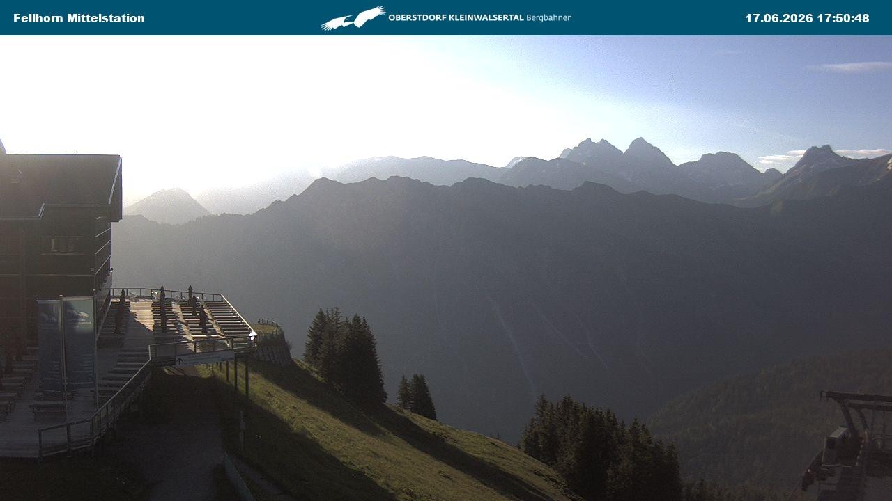 Archived image Webcam Mid-mountain station at Fellhorn