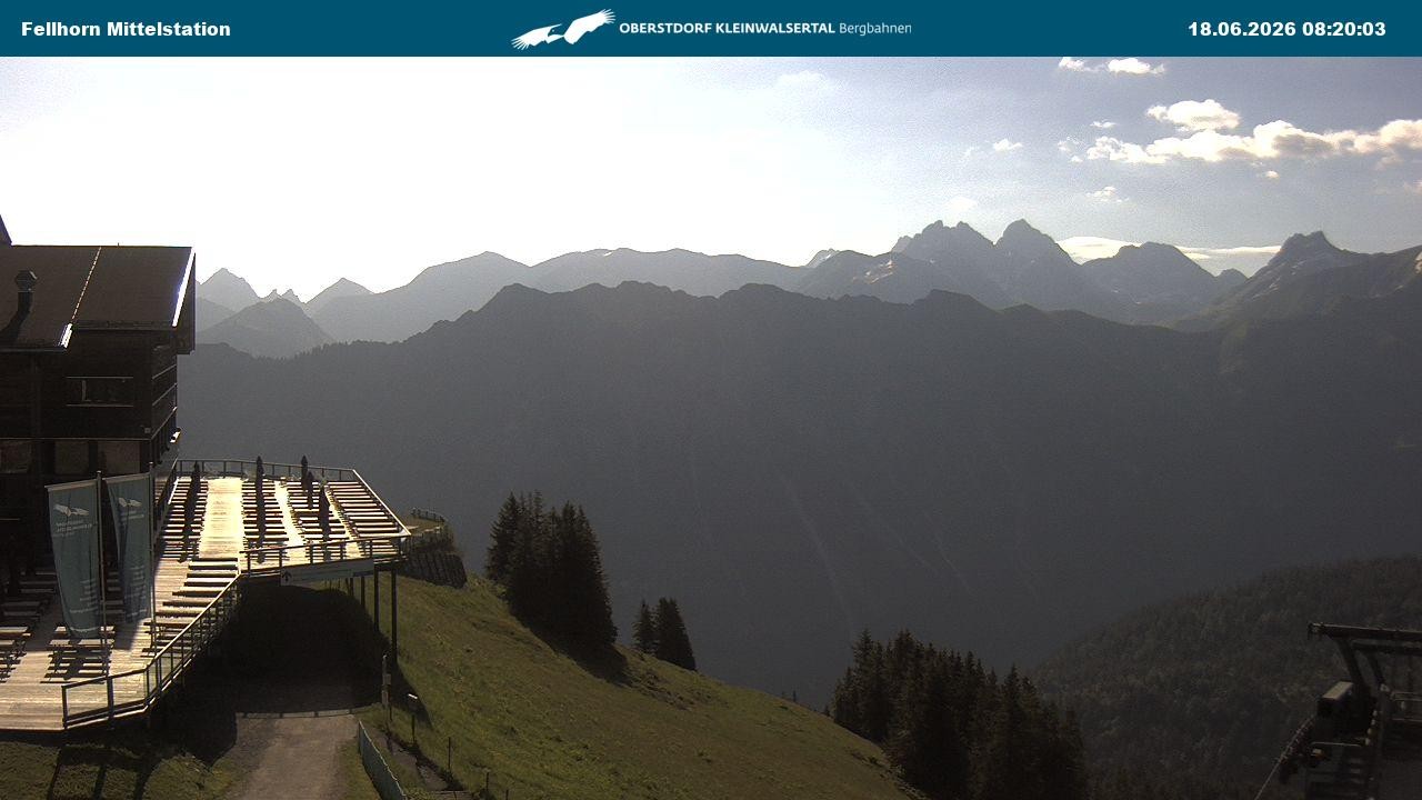 Archived image Webcam Mid-mountain station at Fellhorn