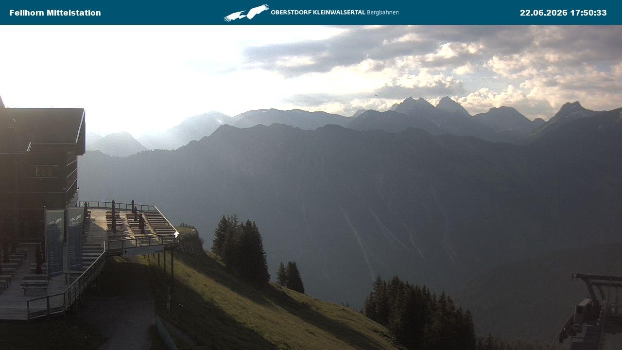 Archived image Webcam Mid-mountain station at Fellhorn