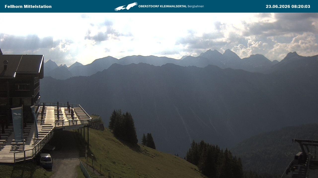 Archived image Webcam Mid-mountain station at Fellhorn