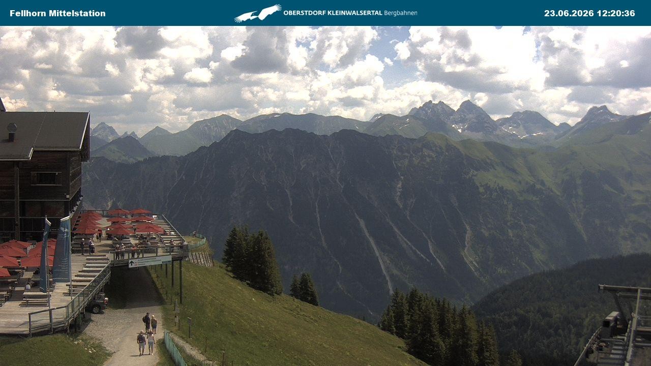 Archived image Webcam Mid-mountain station at Fellhorn
