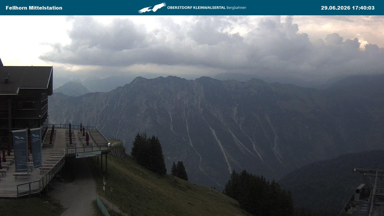 Archived image Webcam Mid-mountain station at Fellhorn