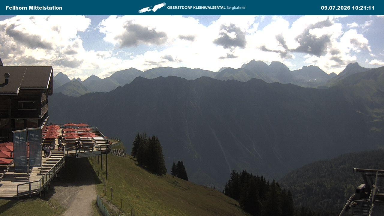 Archived image Webcam Mid-mountain station at Fellhorn