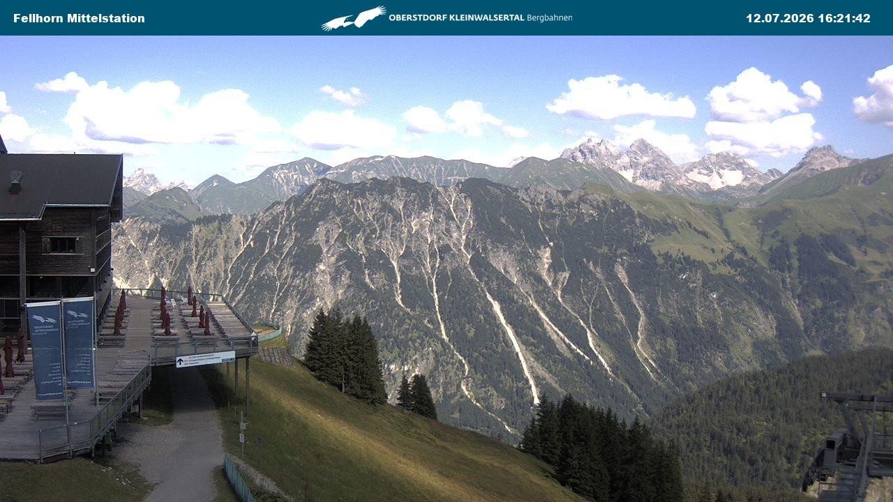 Archived image Webcam Mid-mountain station at Fellhorn