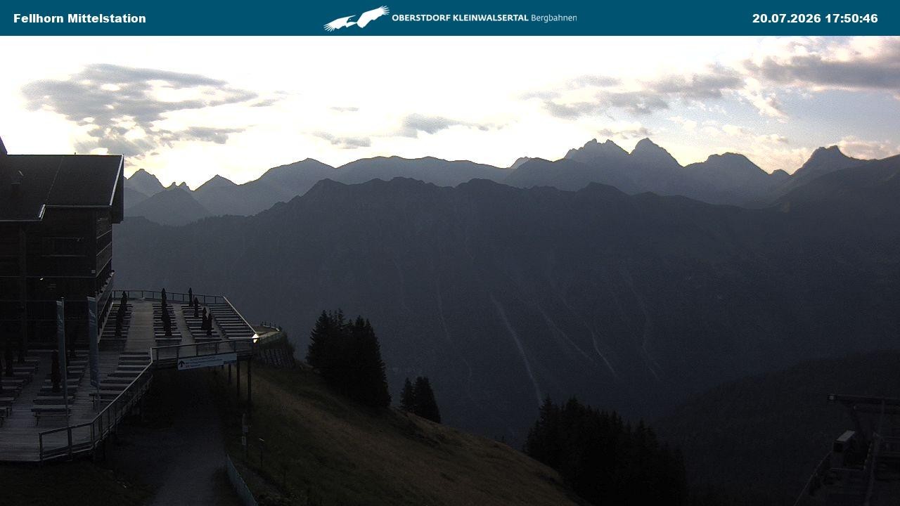 Archived image Webcam Mid-mountain station at Fellhorn