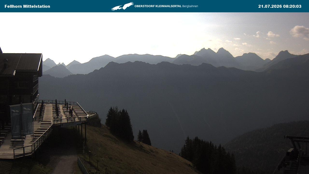 Archived image Webcam Mid-mountain station at Fellhorn