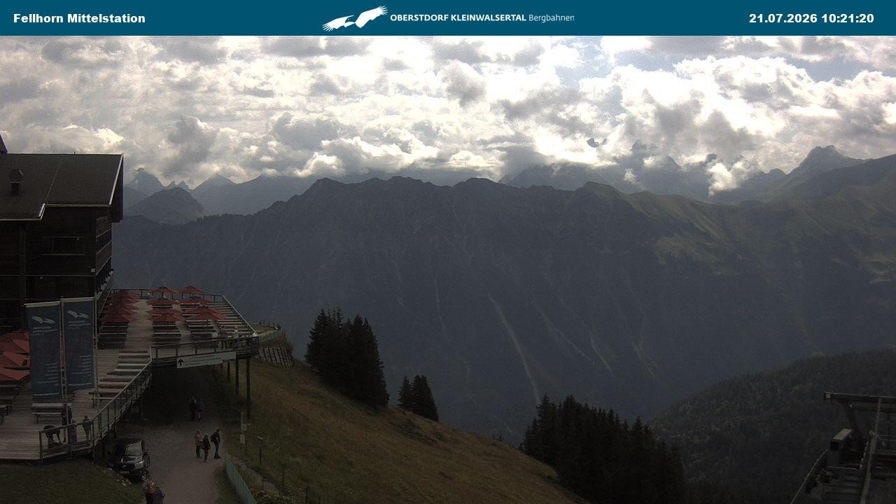 Archived image Webcam Mid-mountain station at Fellhorn