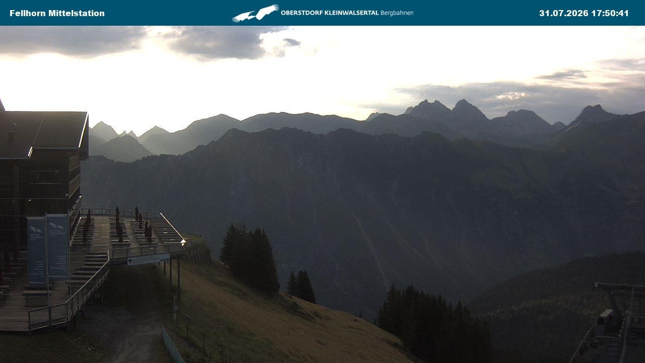 Archived image Webcam Mid-mountain station at Fellhorn